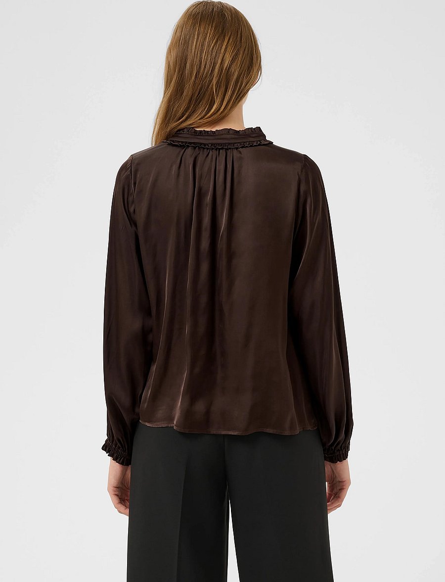 Part Two - CaterinaPW Blouse - långärmade blusar - mole' - 4