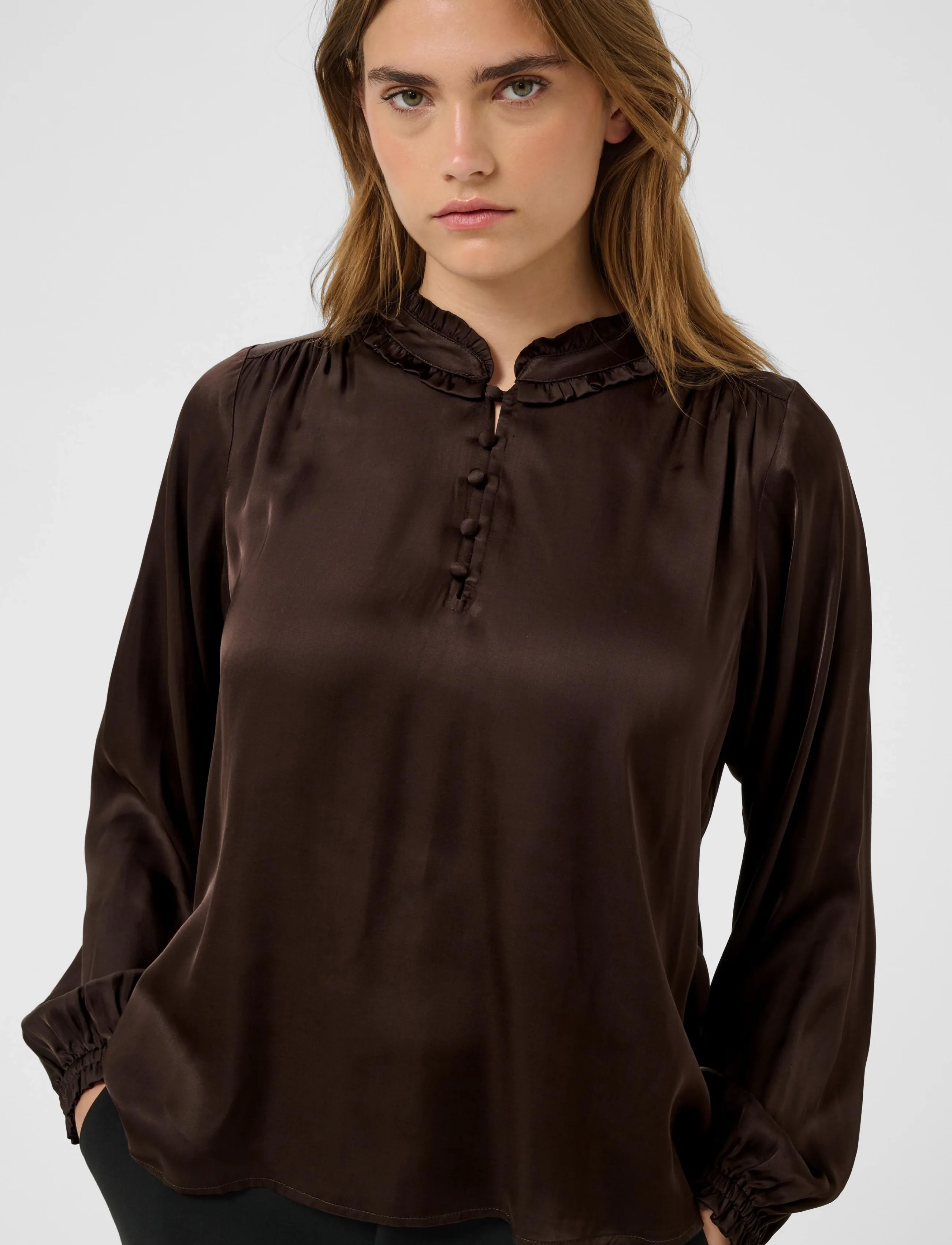Part Two - CaterinaPW Blouse - långärmade blusar - mole' - 5