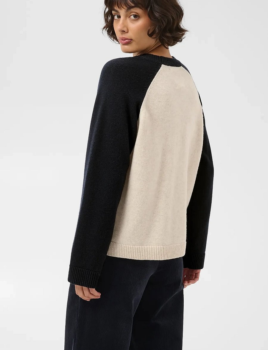 Part Two - CleoPW Pullover - kampsunid - oatmeal/navy colorblock - 3
