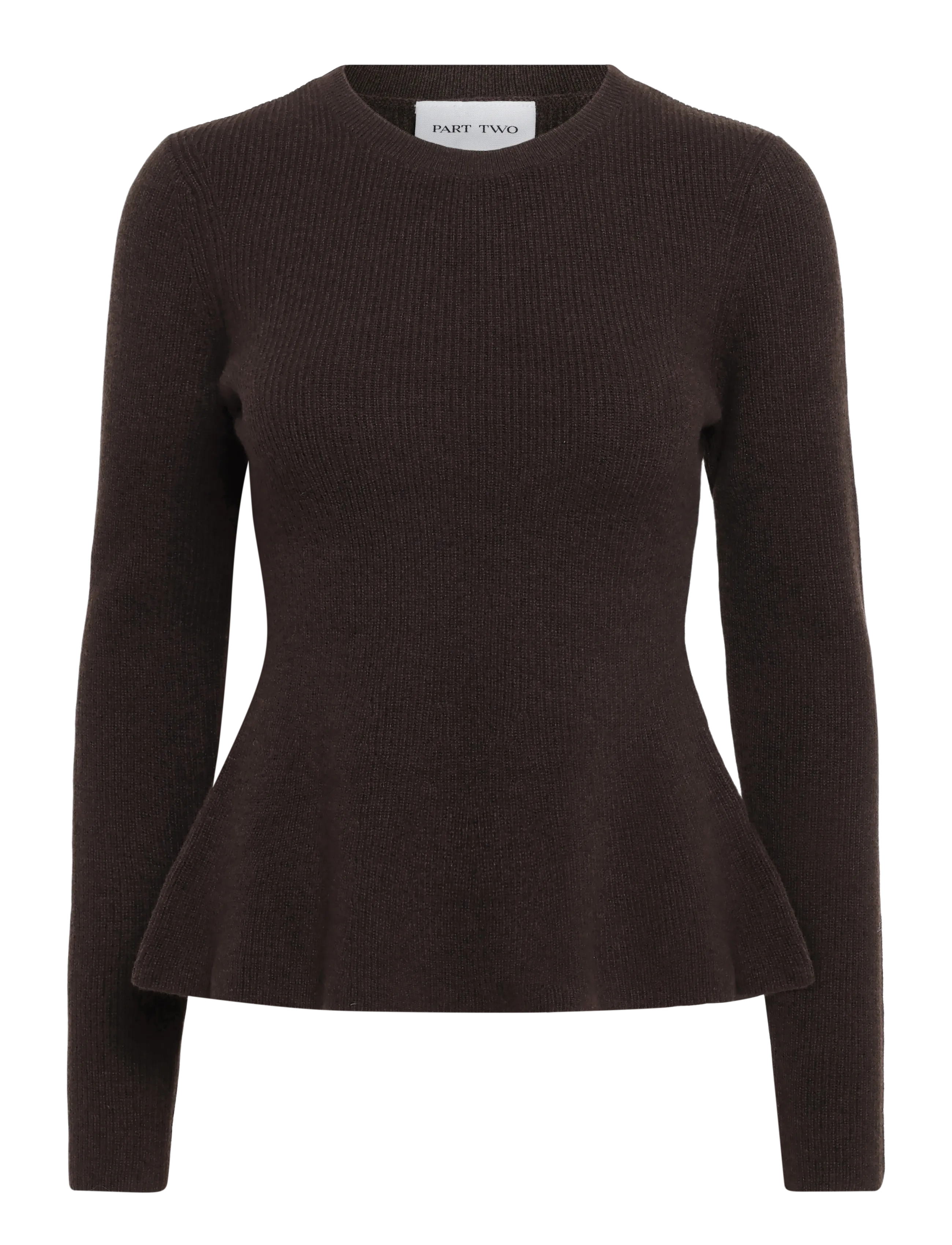 Part Two CarinaPW Pullover - Stickat - MOLE' / brown