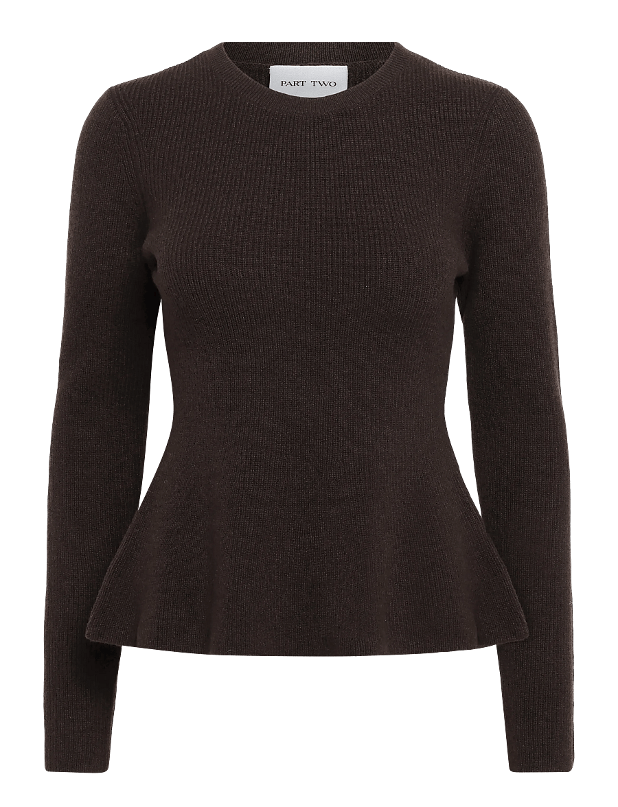 Part Two - CarinaPW Pullover - stickade tröjor - mole' - 0