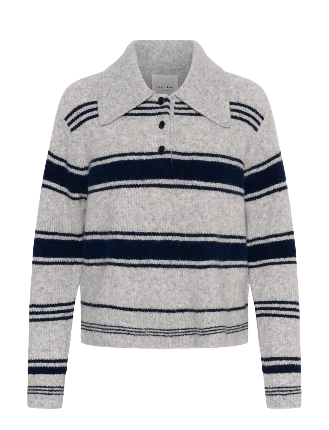 Part Two CarilinaPW Pullover - Danska märken - GREY W. NAVY STRIPES / grey