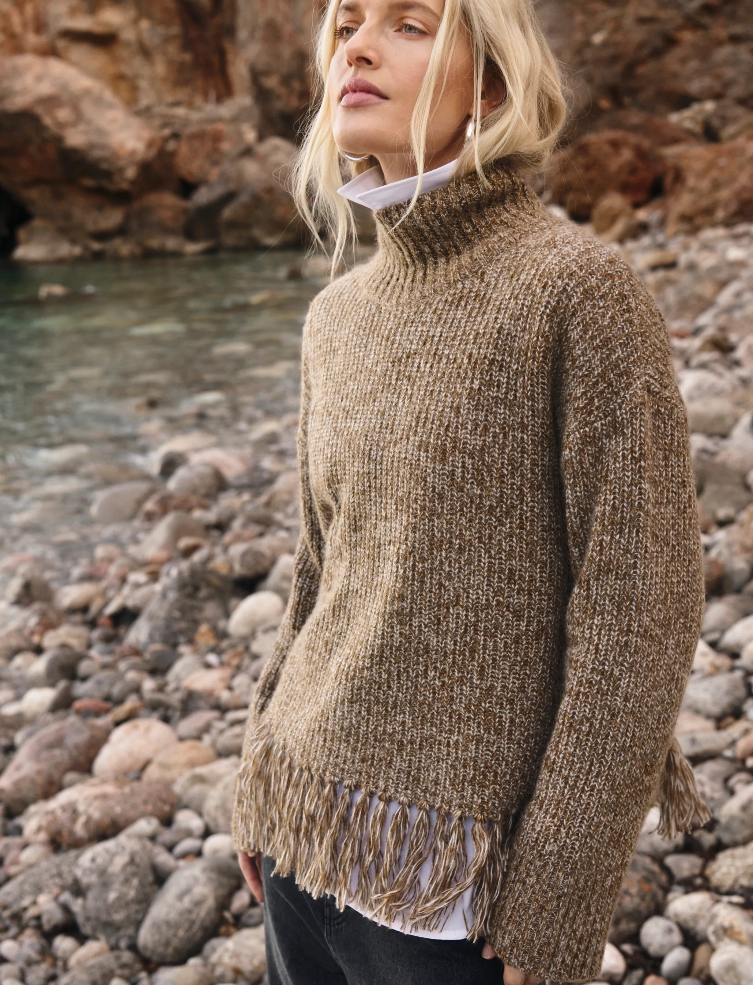 Part Two CiminaPW Pullover - Part Two - BROWN MOULINÈ / brown