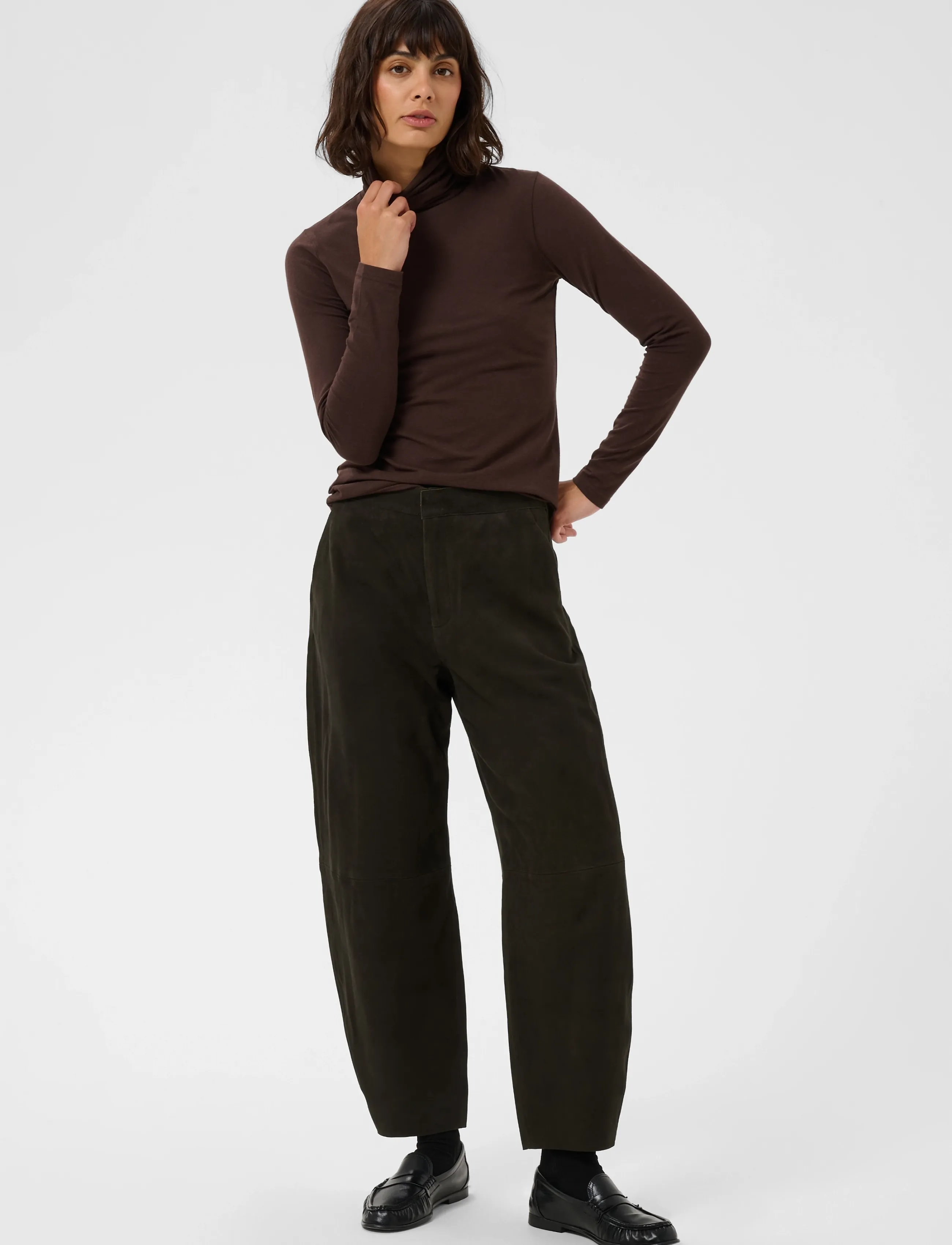 Part Two CirenaPW Pants - Barrel trousers - MOLE' / brown