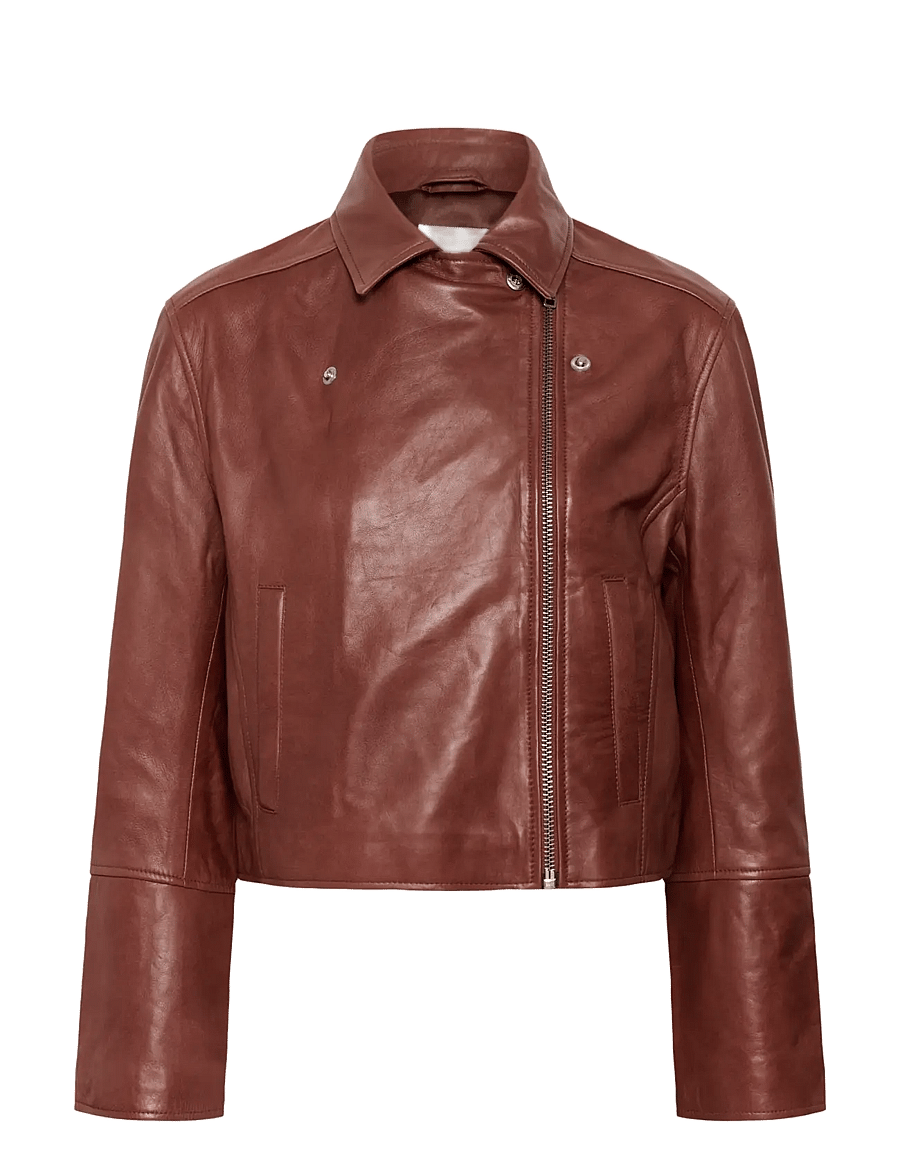 Part Two - CimmiePW Jacket - lederjacken - brown out - 1