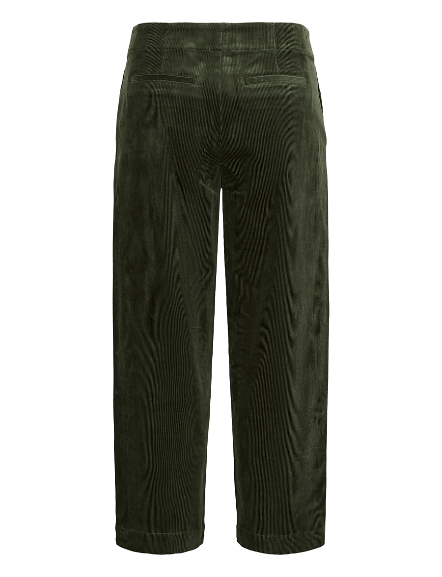 Part Two - NettaPW Pants - laia säärega püksid - beetle - 1