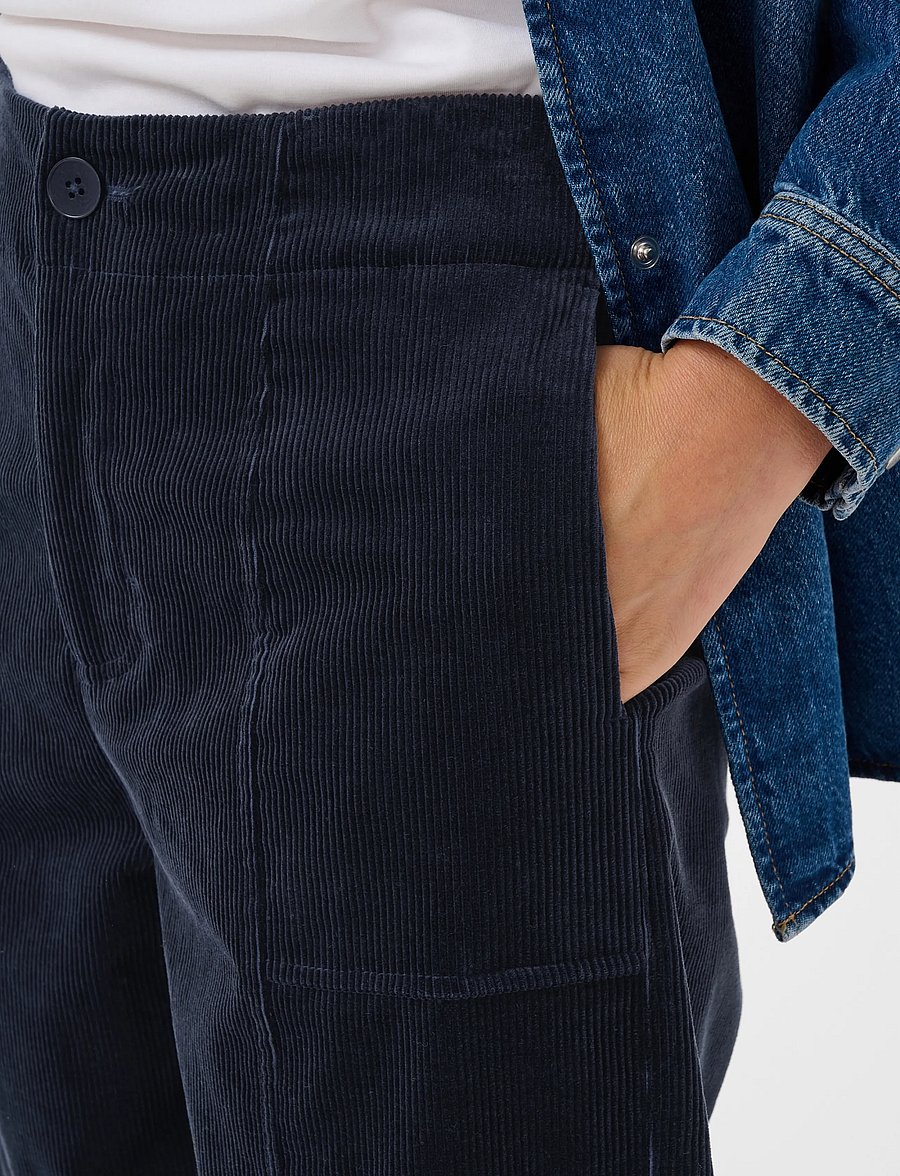 Part Two - NettaPW Pants - laia säärega püksid - dark navy - 4