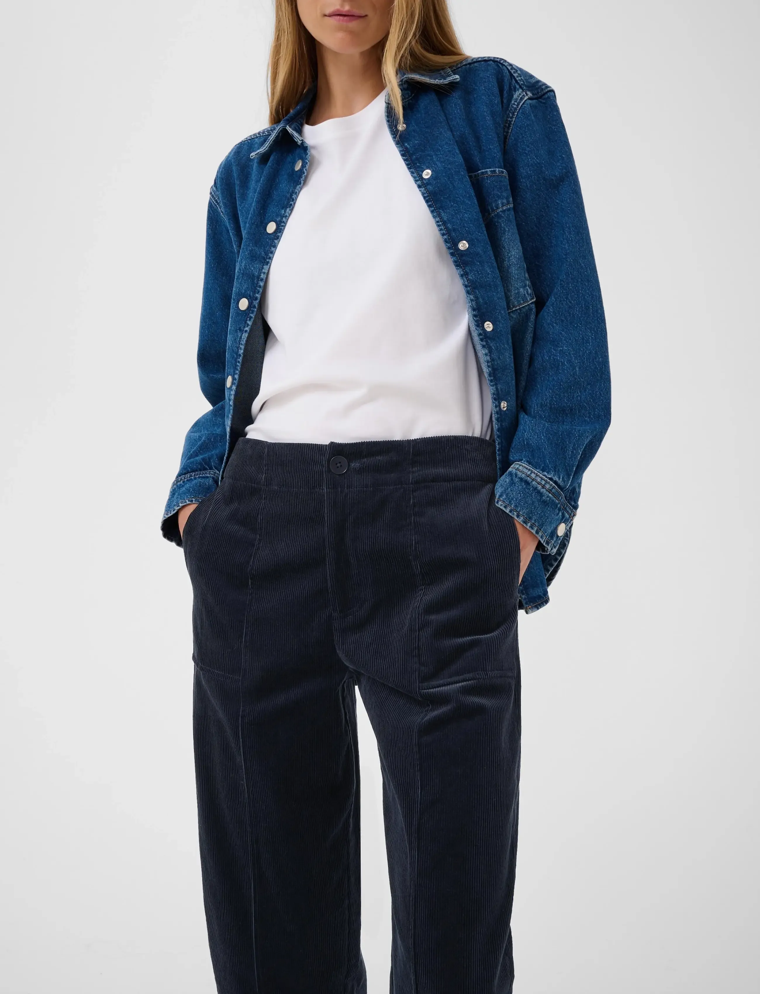 Part Two - NettaPW Pants - laia säärega püksid - dark navy - 5