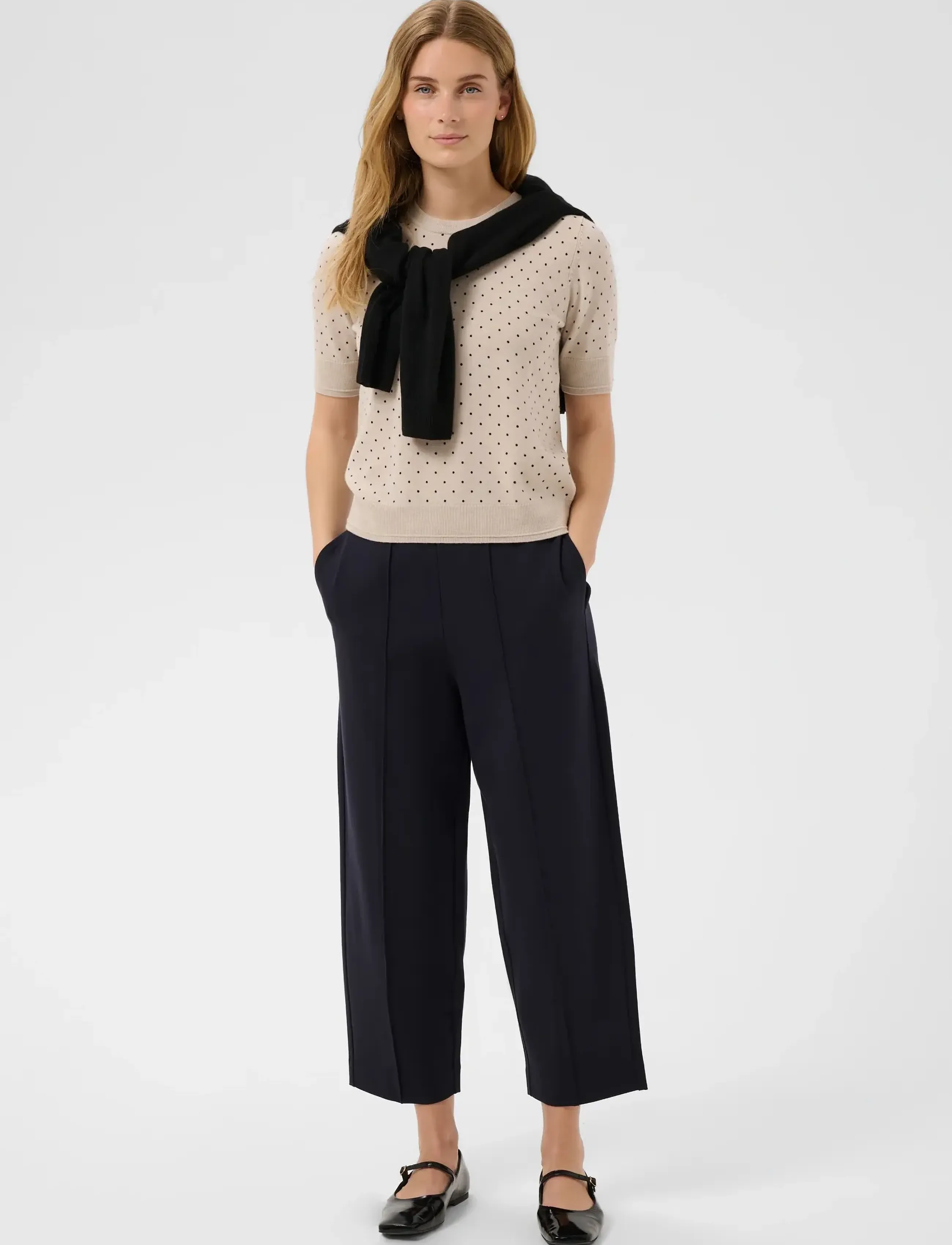 Part Two - ColisaPW PA - barrel-bukser - dark navy - 3