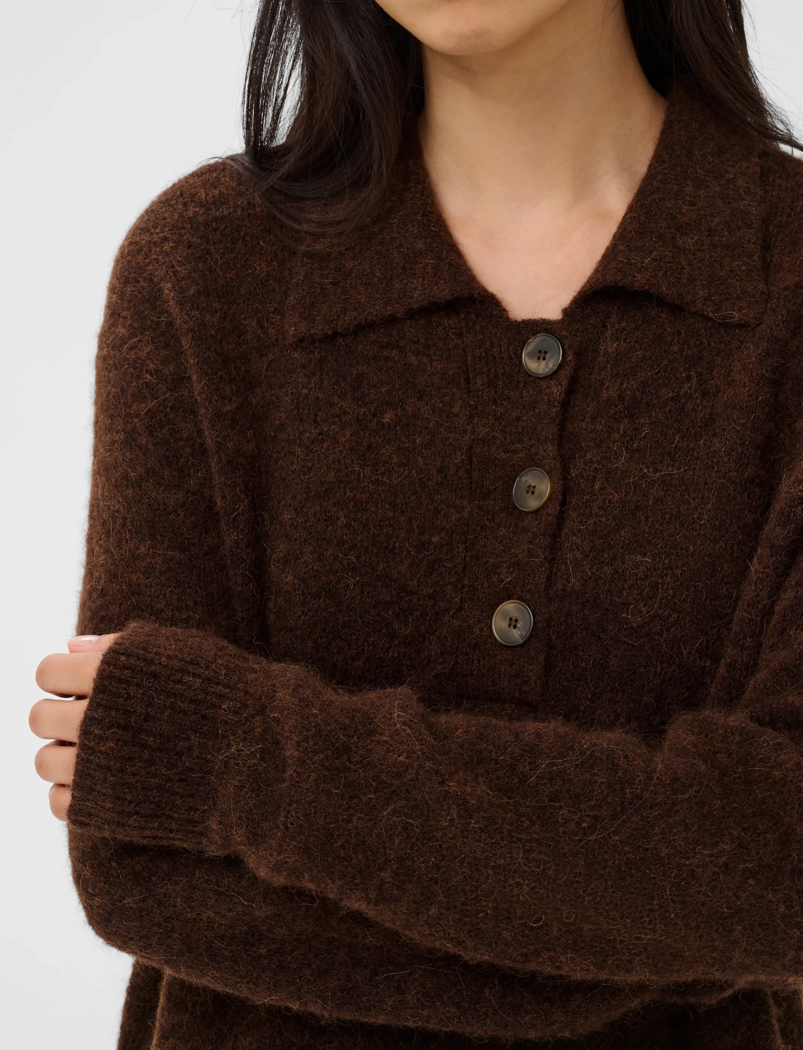 Part Two - ChiliePW Dress - downtown brown melange - 4