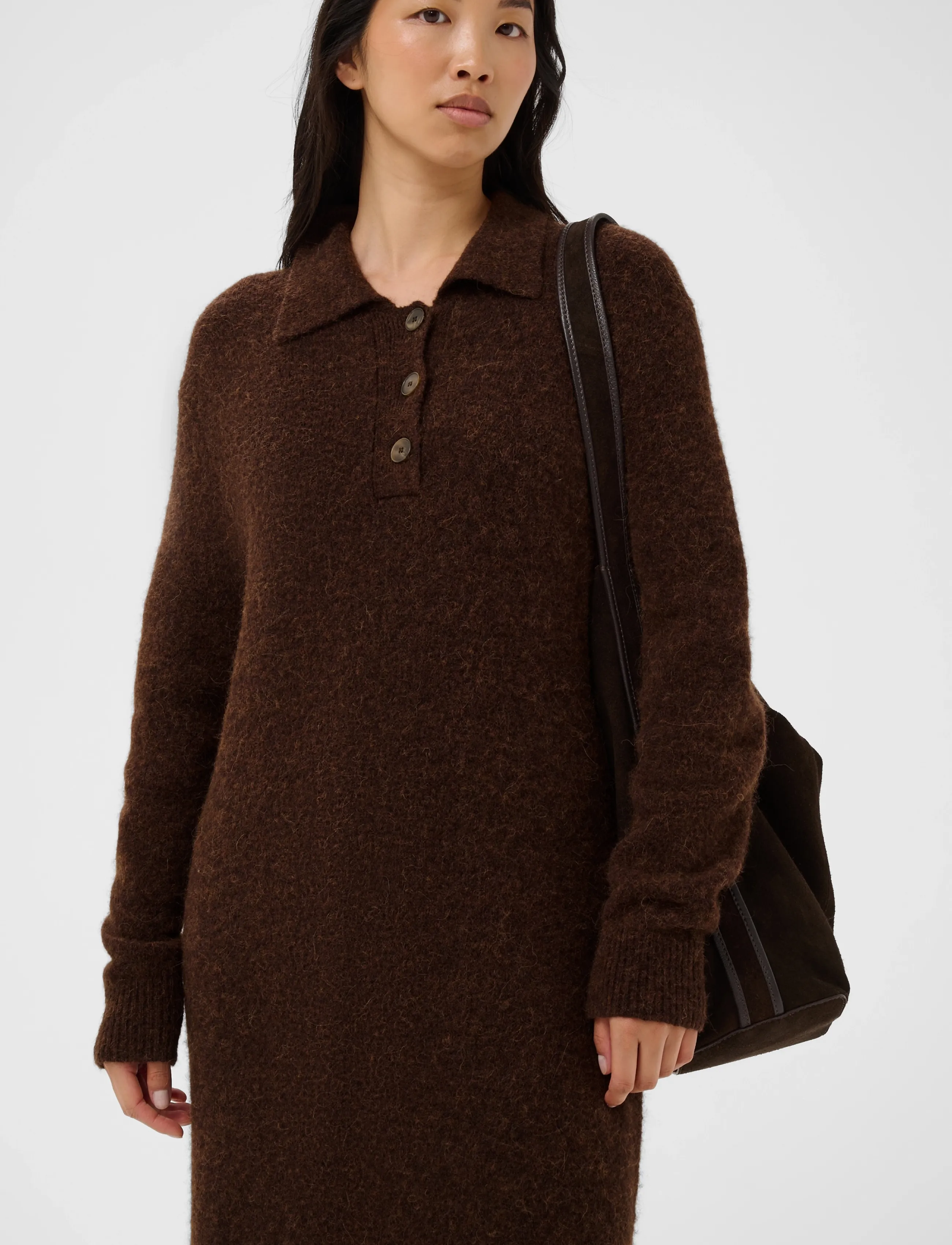 Part Two - ChiliePW Dress - downtown brown melange - 5