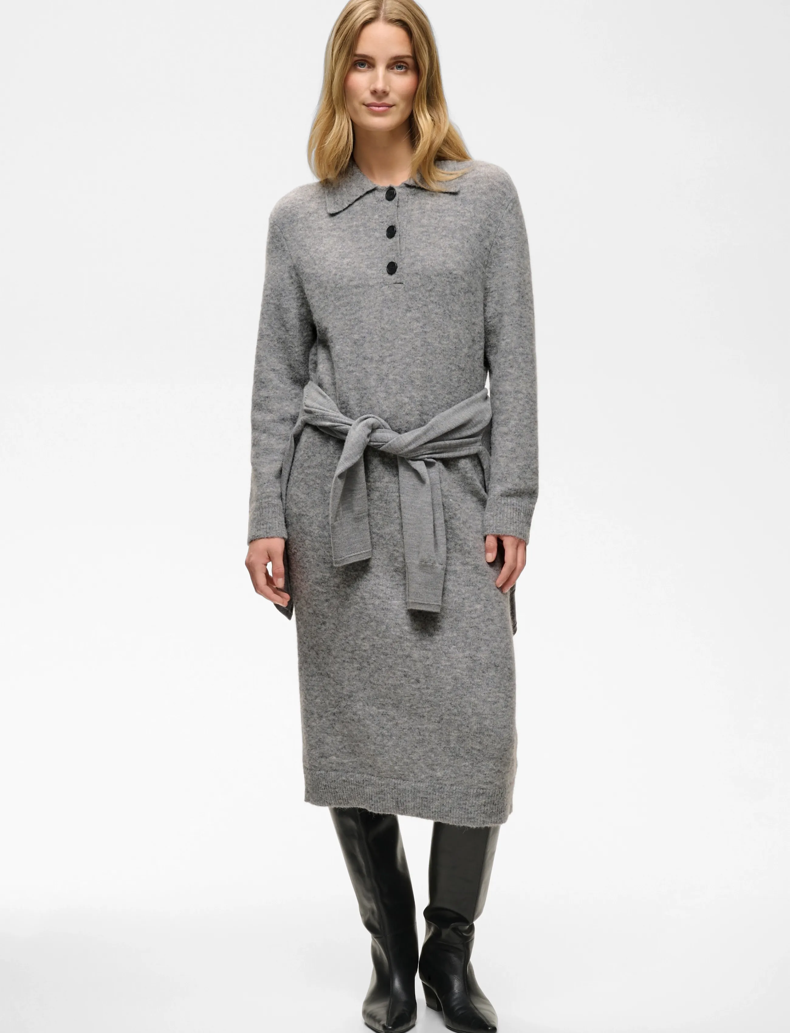 Part Two - ChiliePW Dress - steeple gray melange - 3