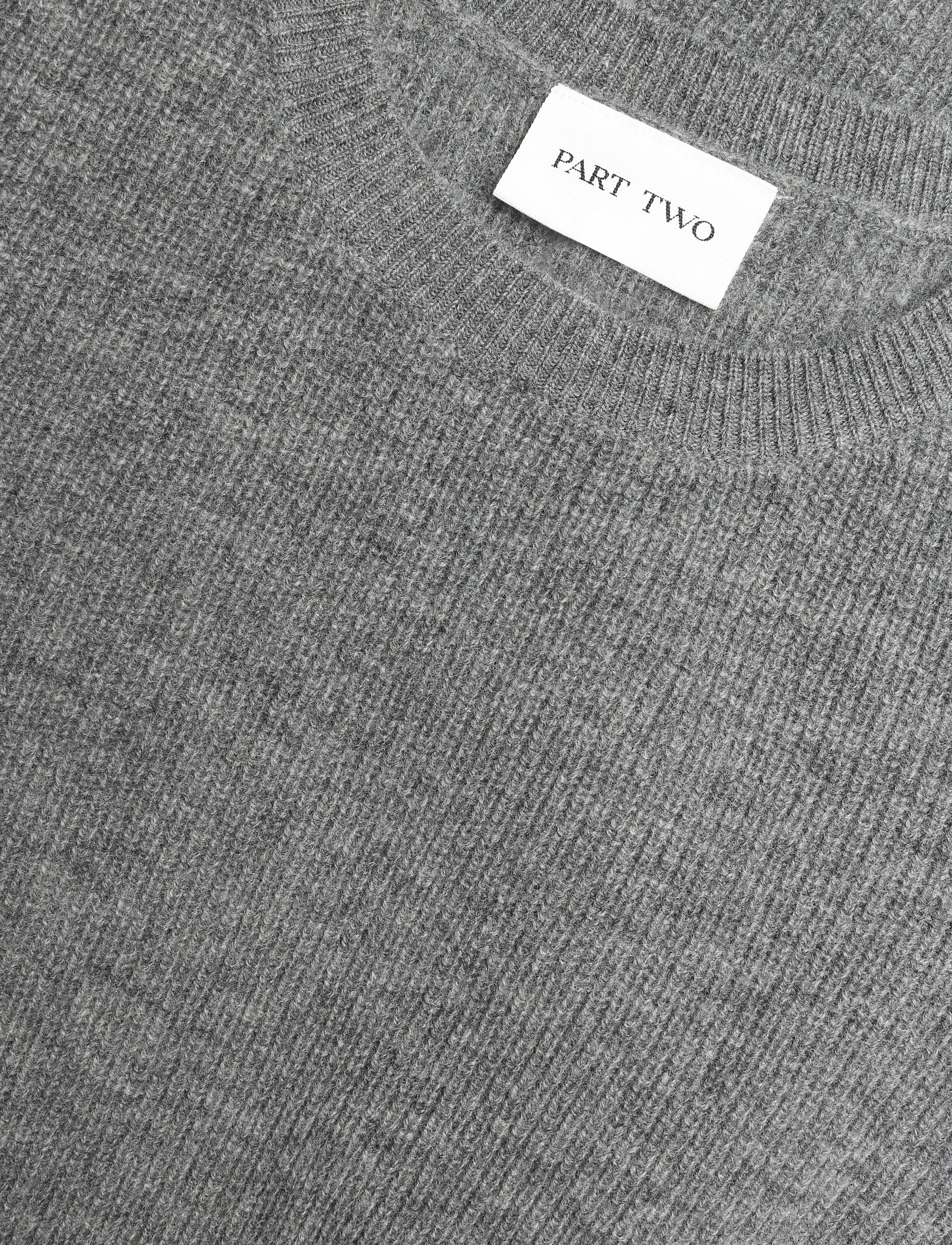 Part Two - CarnaPW Dress - kootud kleidid - medium grey melange - 2