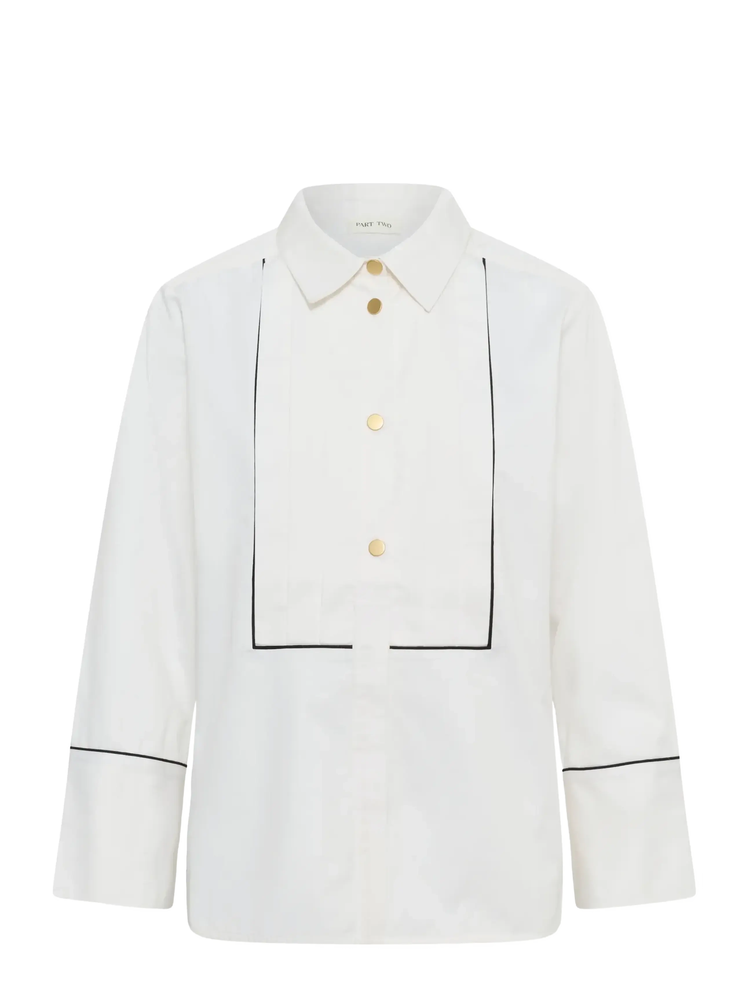 WHITE W BLACK PIPING