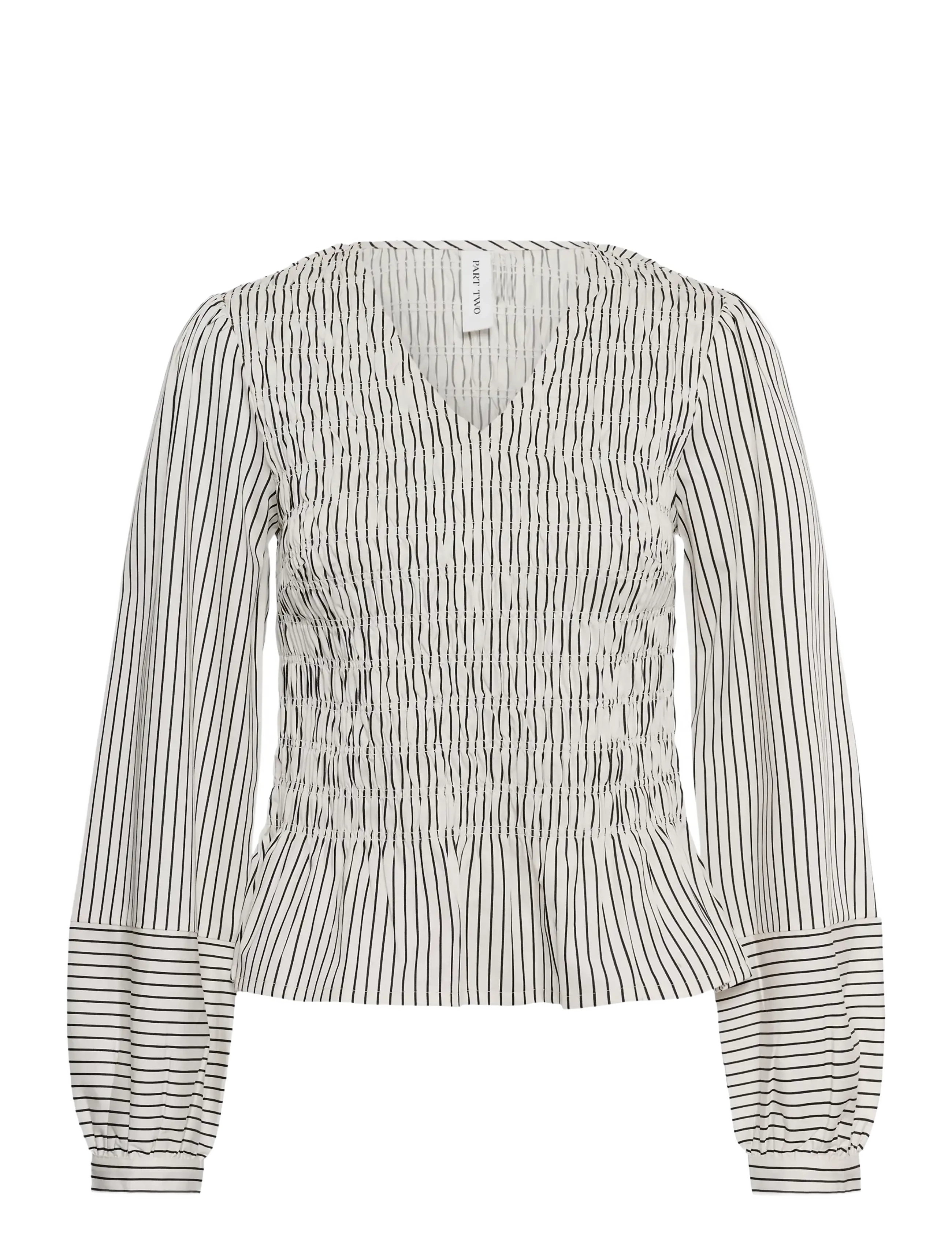 Part Two DewaPW Blouse - Clothing - BLACK STRIPE / white