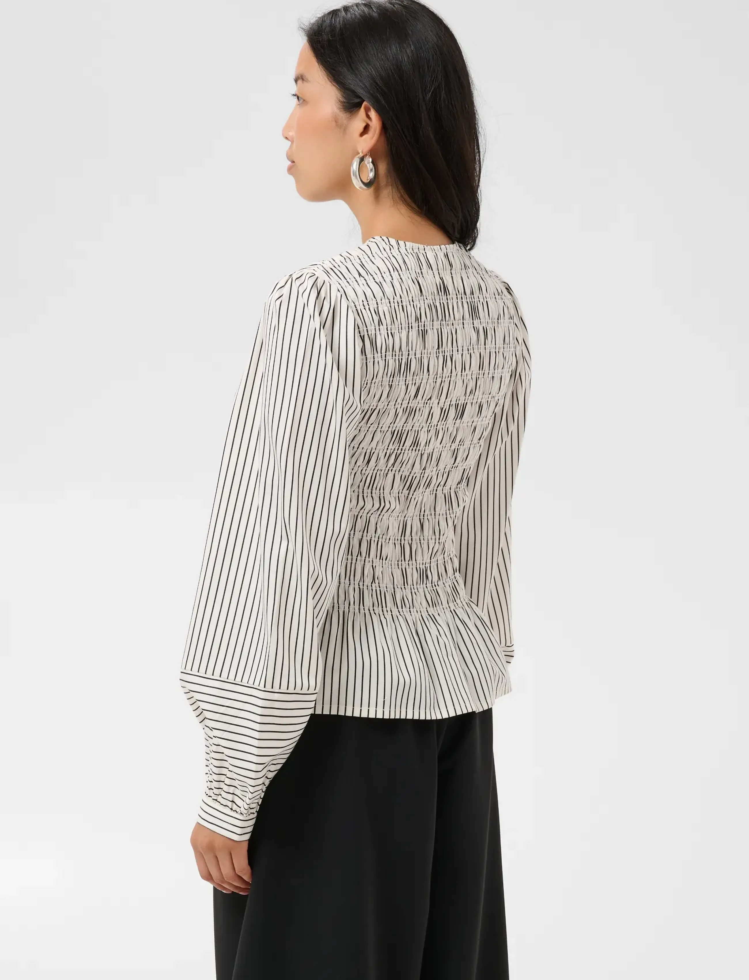 Part Two - DewaPW Blouse - long sleeved blouses - black stripe - 4