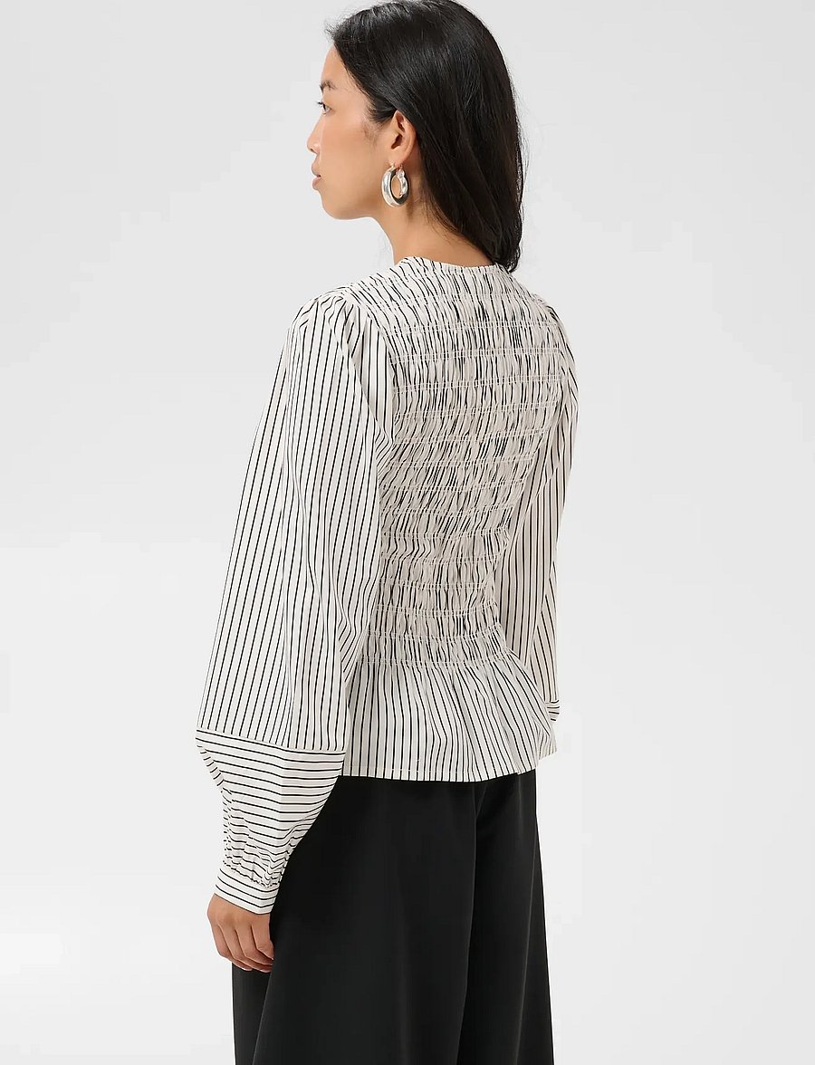 Part Two - DewaPW Blouse - long sleeved blouses - black stripe - 4