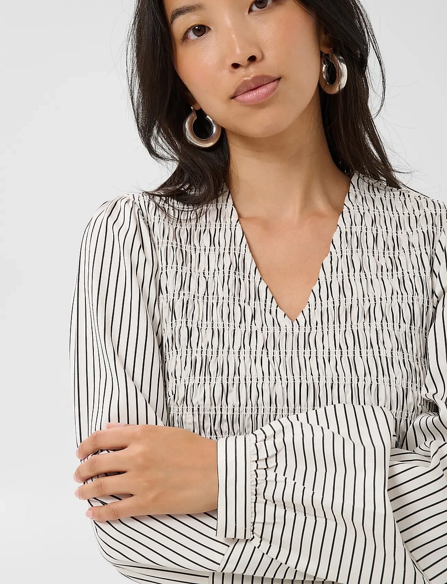 Part Two - DewaPW Blouse - long sleeved blouses - black stripe - 5