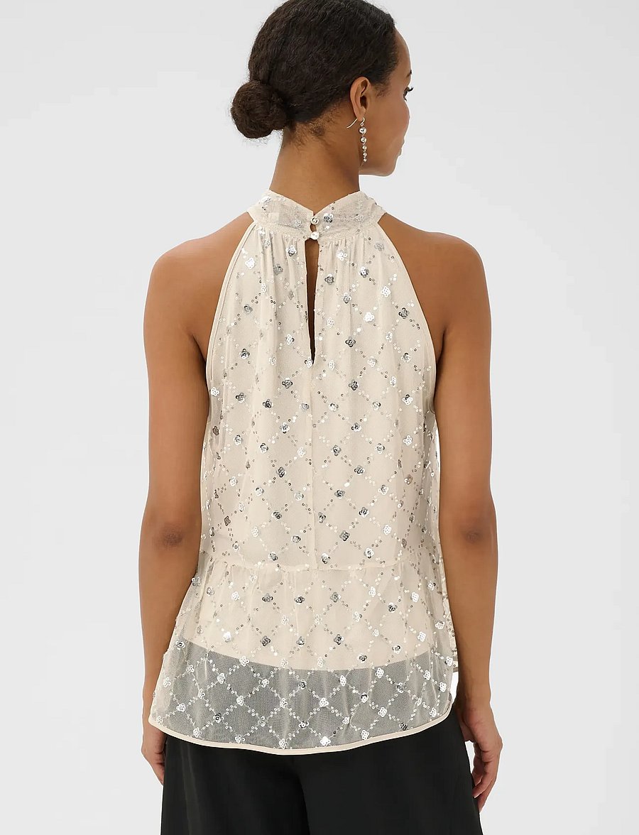 Part Two - DirtsaPW Top - særlige begivenheder - grey metallic placed sequins - 4