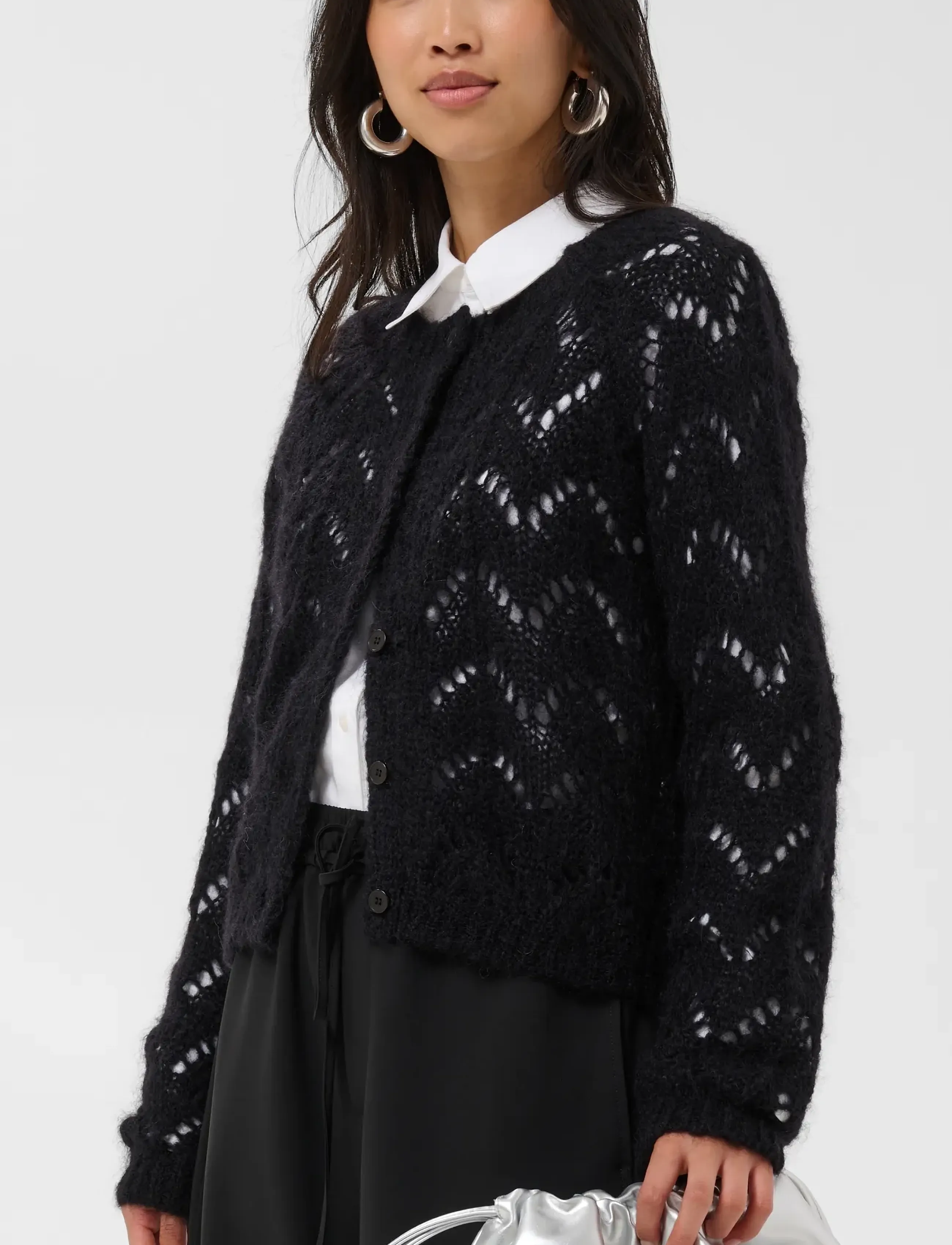 Part Two - DinahPW Cardigan - cardigans - black - 4