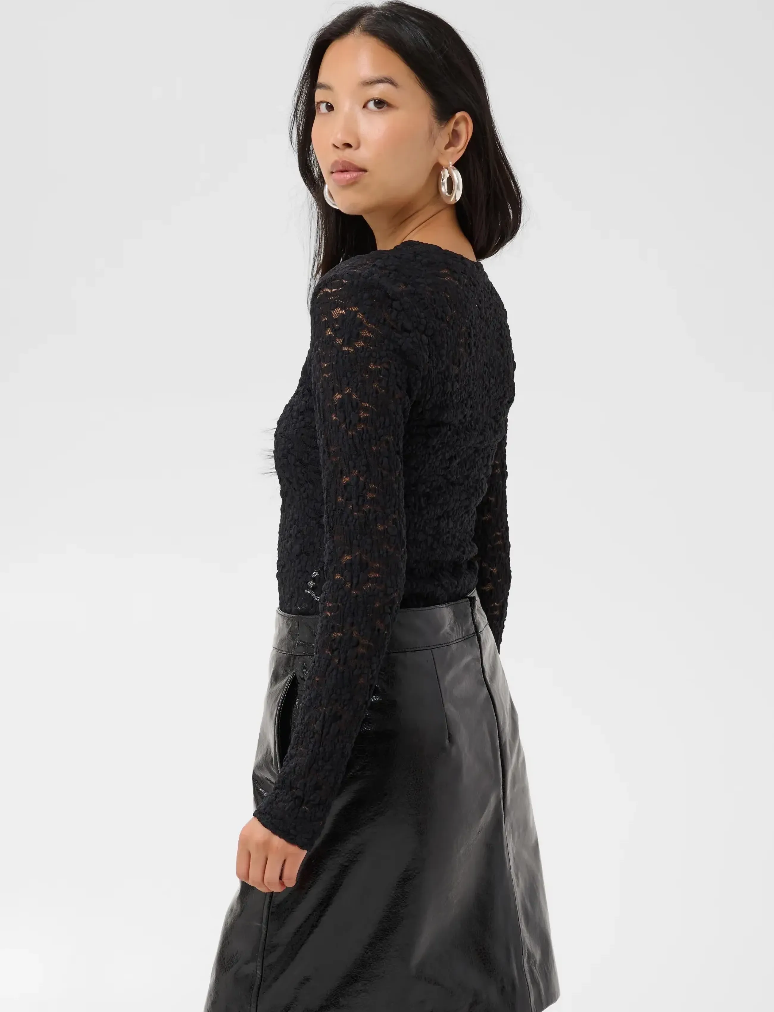 Part Two - VenetiaPW Tshirt - long-sleeved tops - black - 4