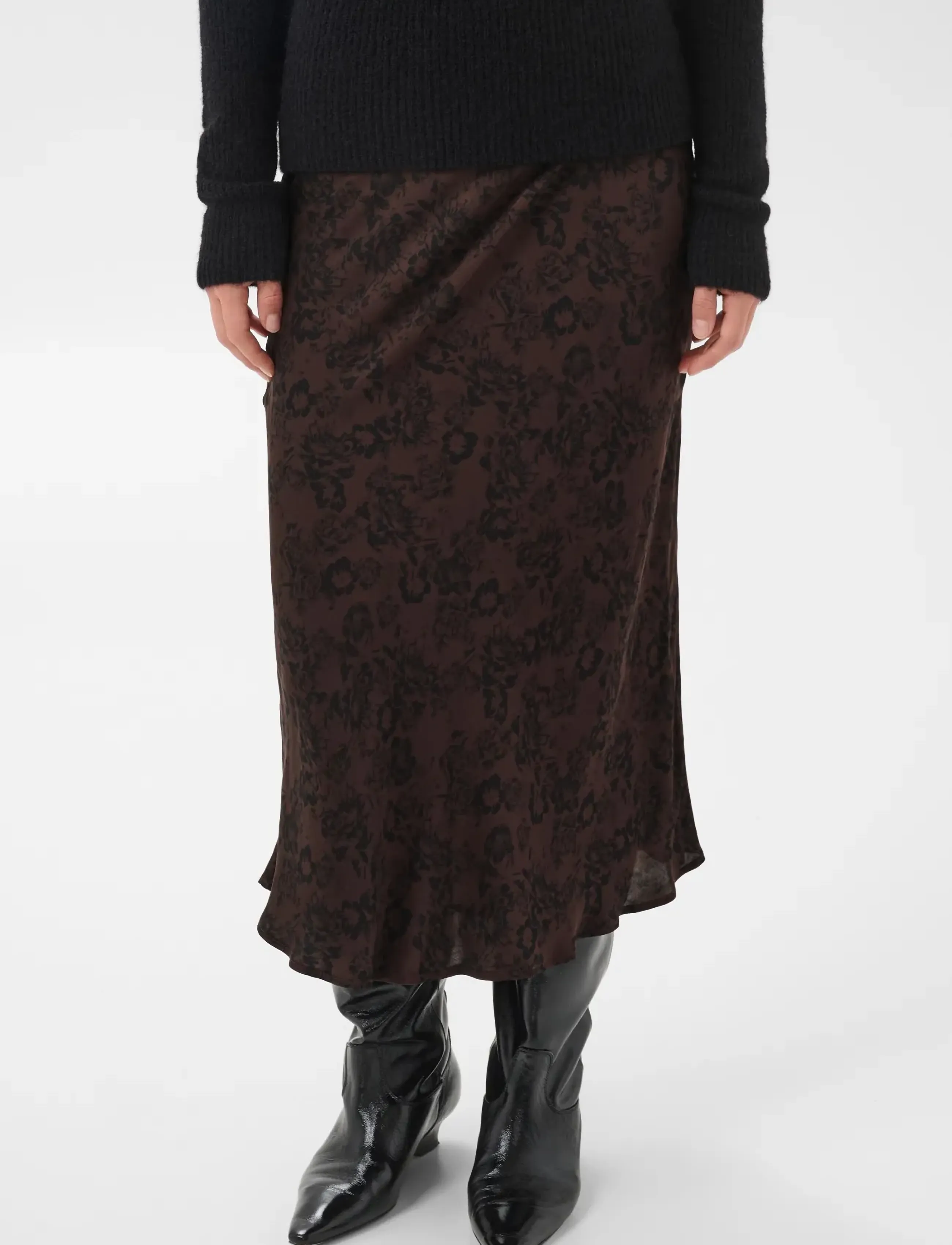 Part Two - CandicePWskirt - midi skirts - brown gradient flower - 0