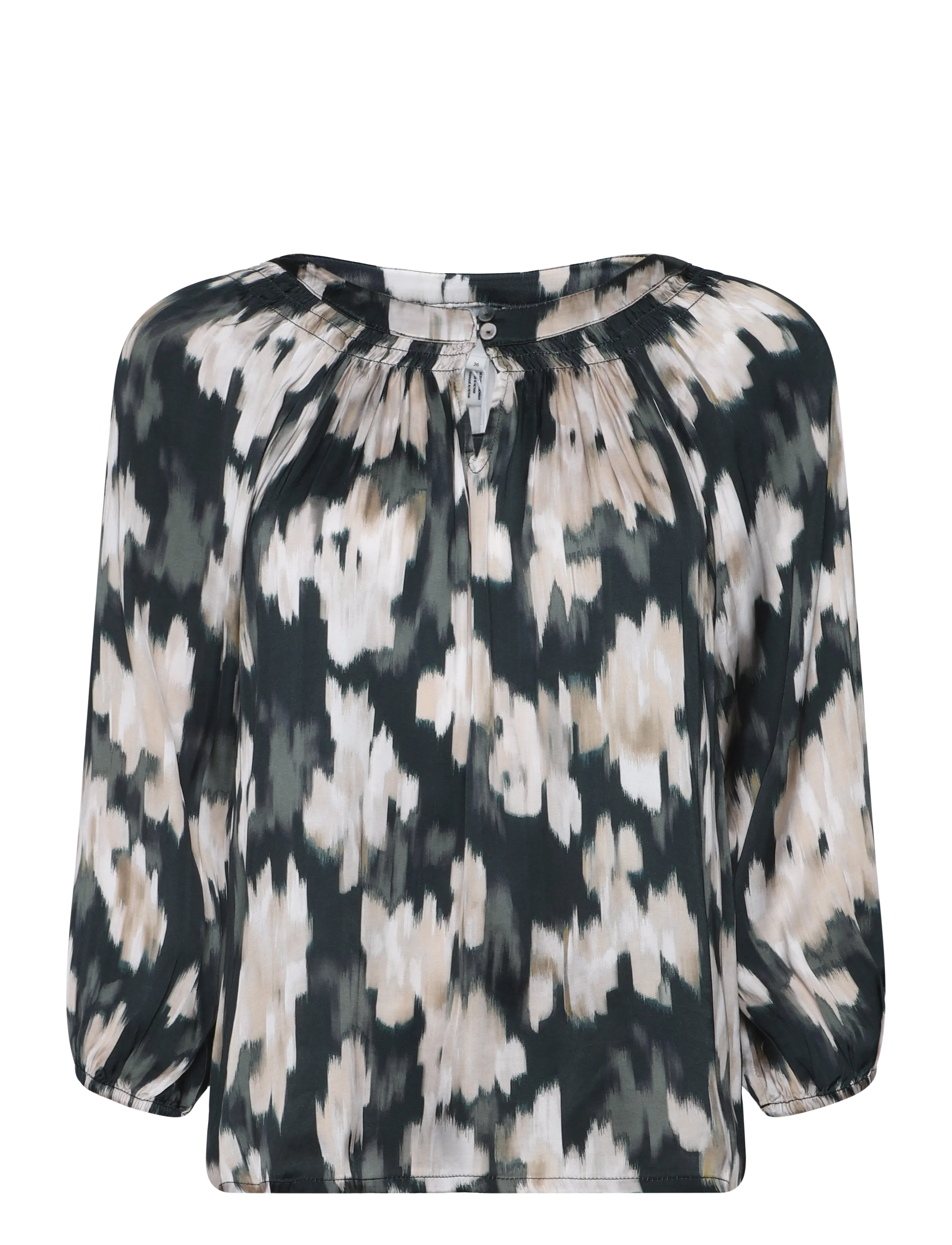 Part Two CatinPW Blouse - Bluser & Skjorter - GREEN BLURRED FLOWER PRINT / green