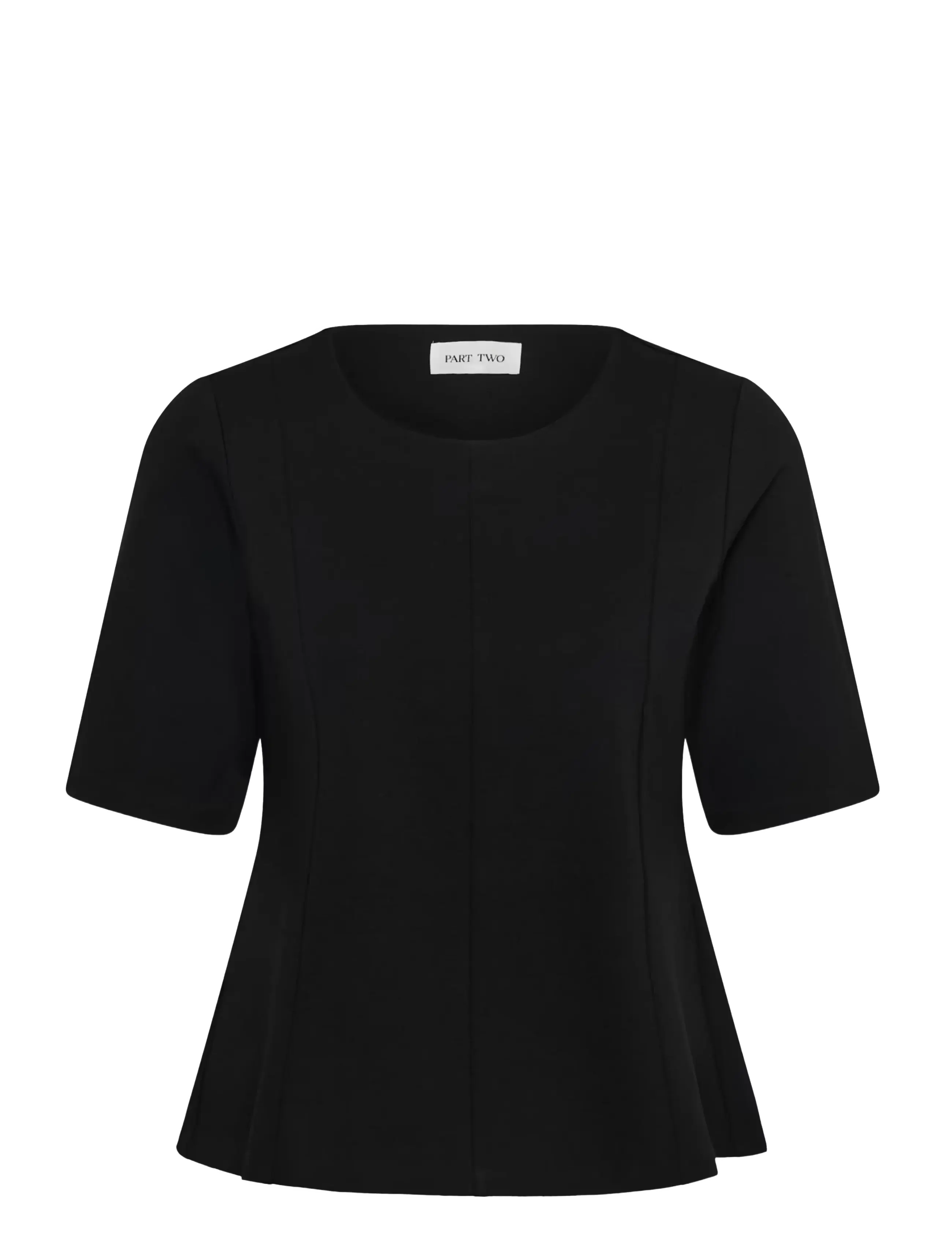 Part Two CansuPW Peplum blouse - Bluser & Skjorter - BLACK / black