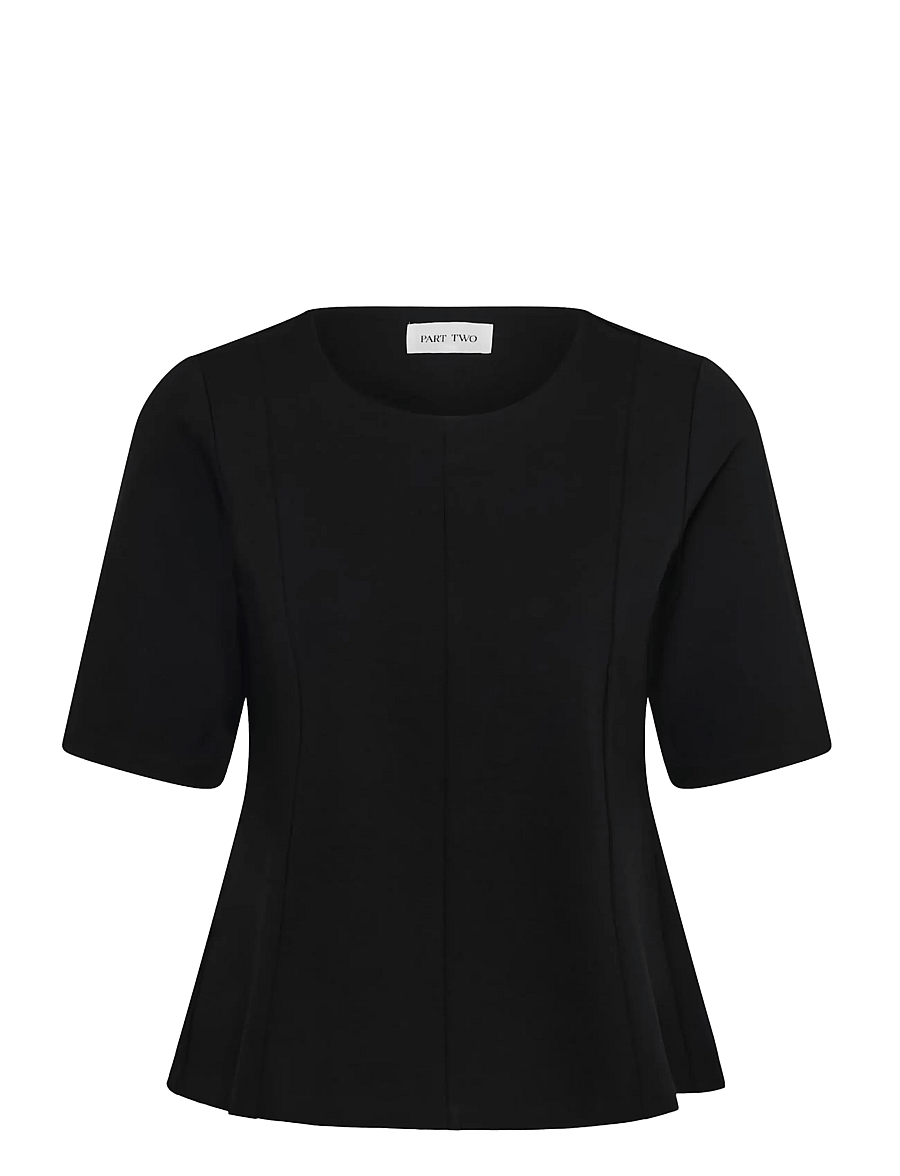 Part Two - CansuPW Peplum blouse - short-sleeved blouses - black - 1