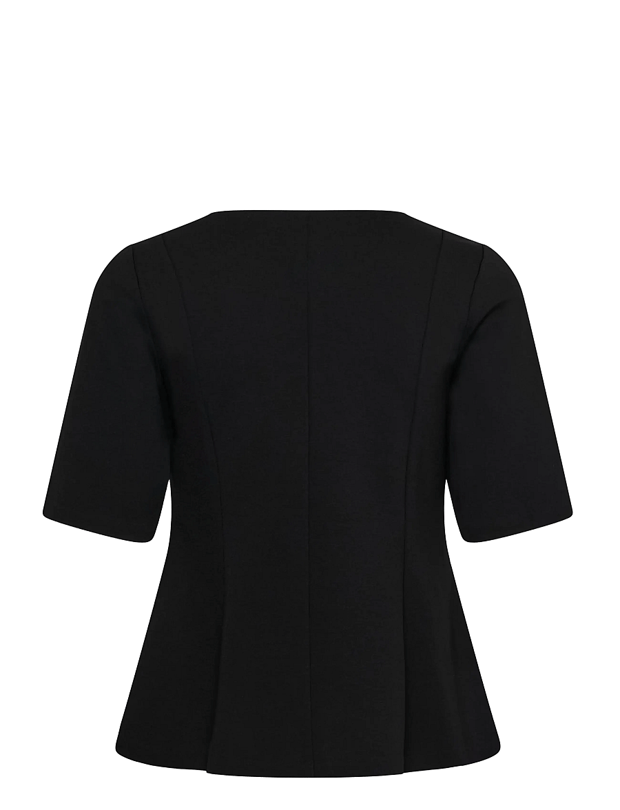 Part Two - CansuPW Peplum blouse - short-sleeved blouses - black - 2