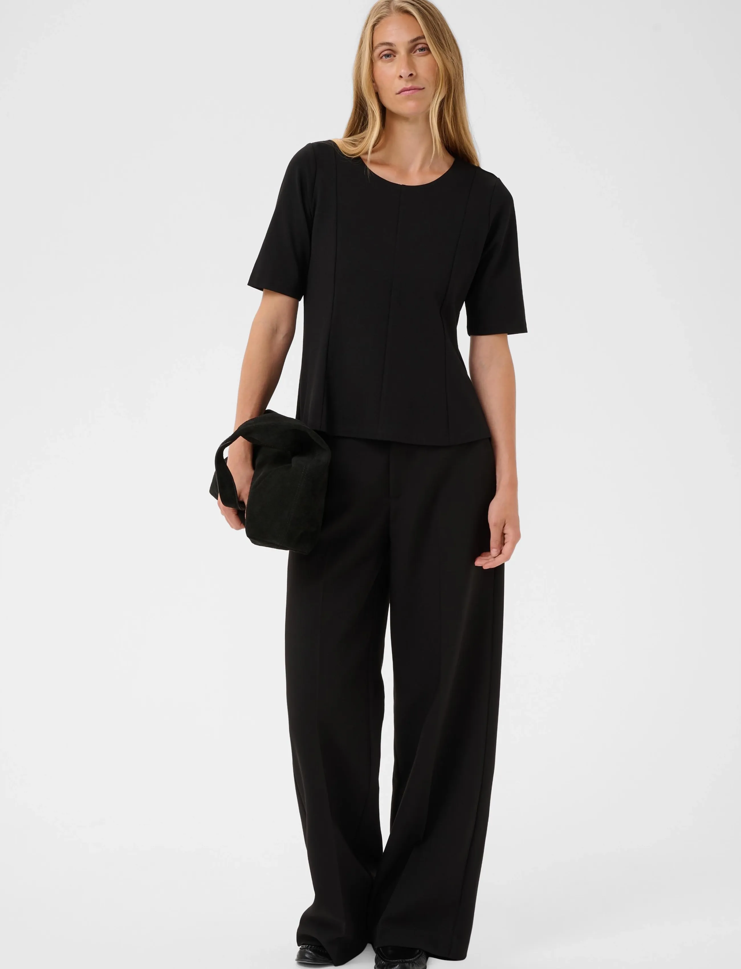 Part Two CansuPW Peplum blouse - Bluser - BLACK / black