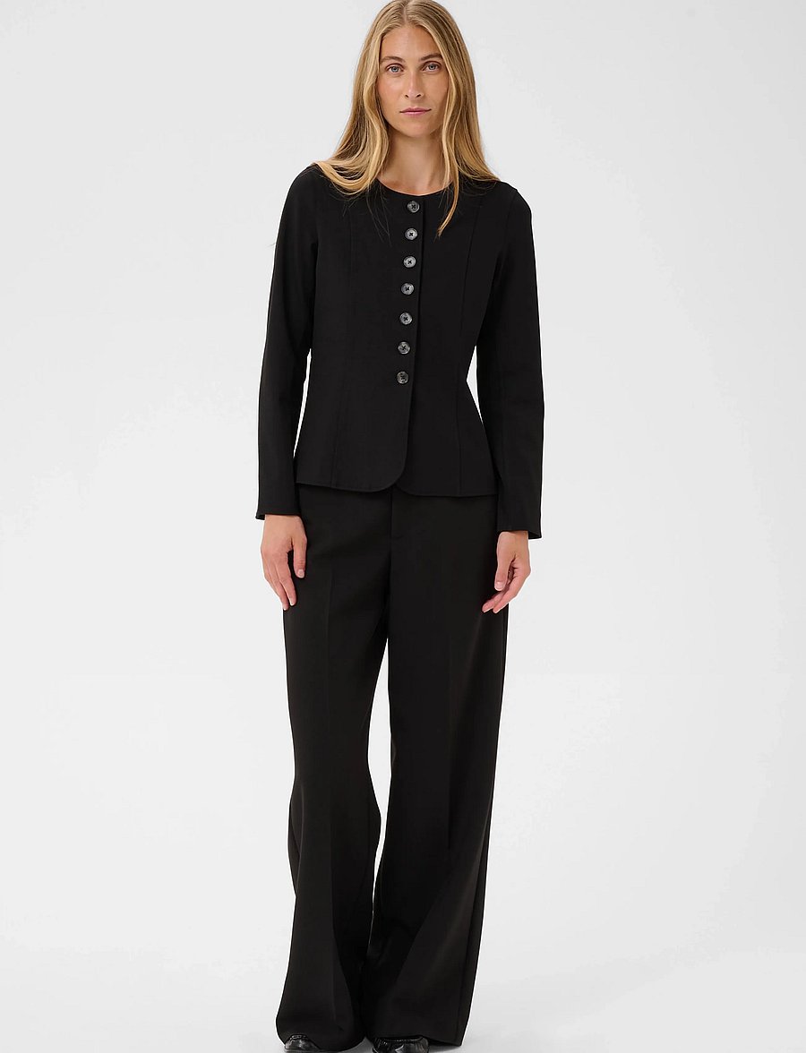 Part Two - CaridadPW Fitted jacket - enkelknäppta kavajer - black - 0