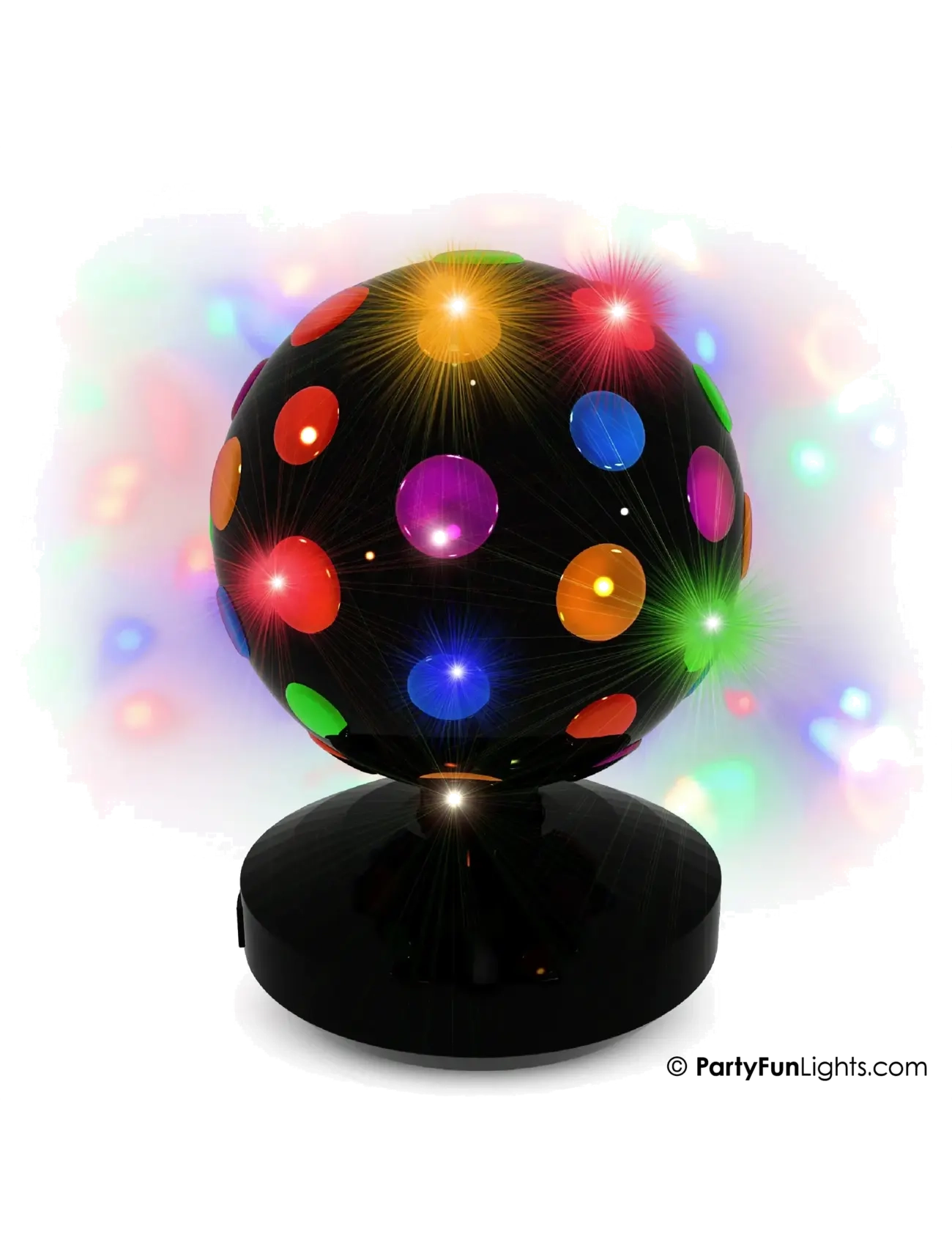 Party Fun Lights Disco Light Ø: 20cm, One Size, Black, Belysning > Natlamper, Børn