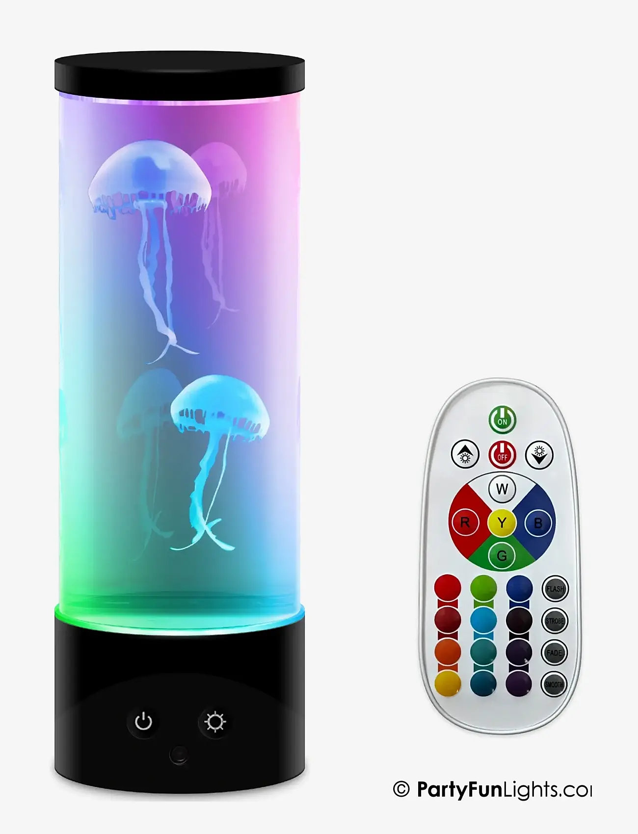 Party Fun Lights - Jellyfish Lamp H: 30cm - bordlamper - black - 0