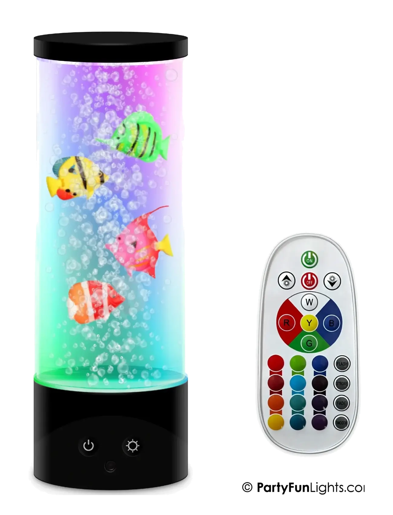 Party Fun Lights Fish Lamp H: 28cm - Sisustus - BLACK / multi