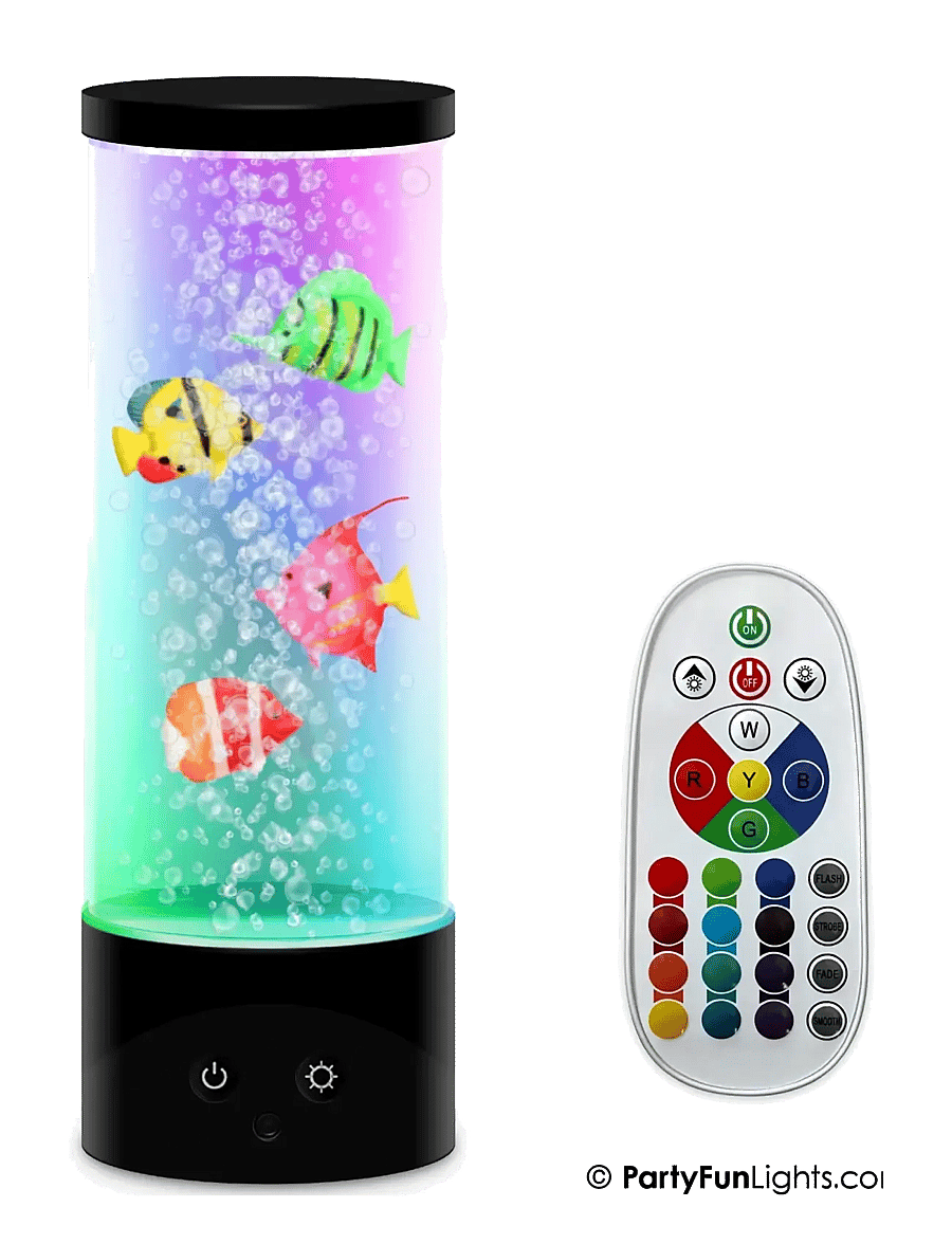 Party Fun Lights - Fish Lamp H: 28cm - bordslampor - black - 0