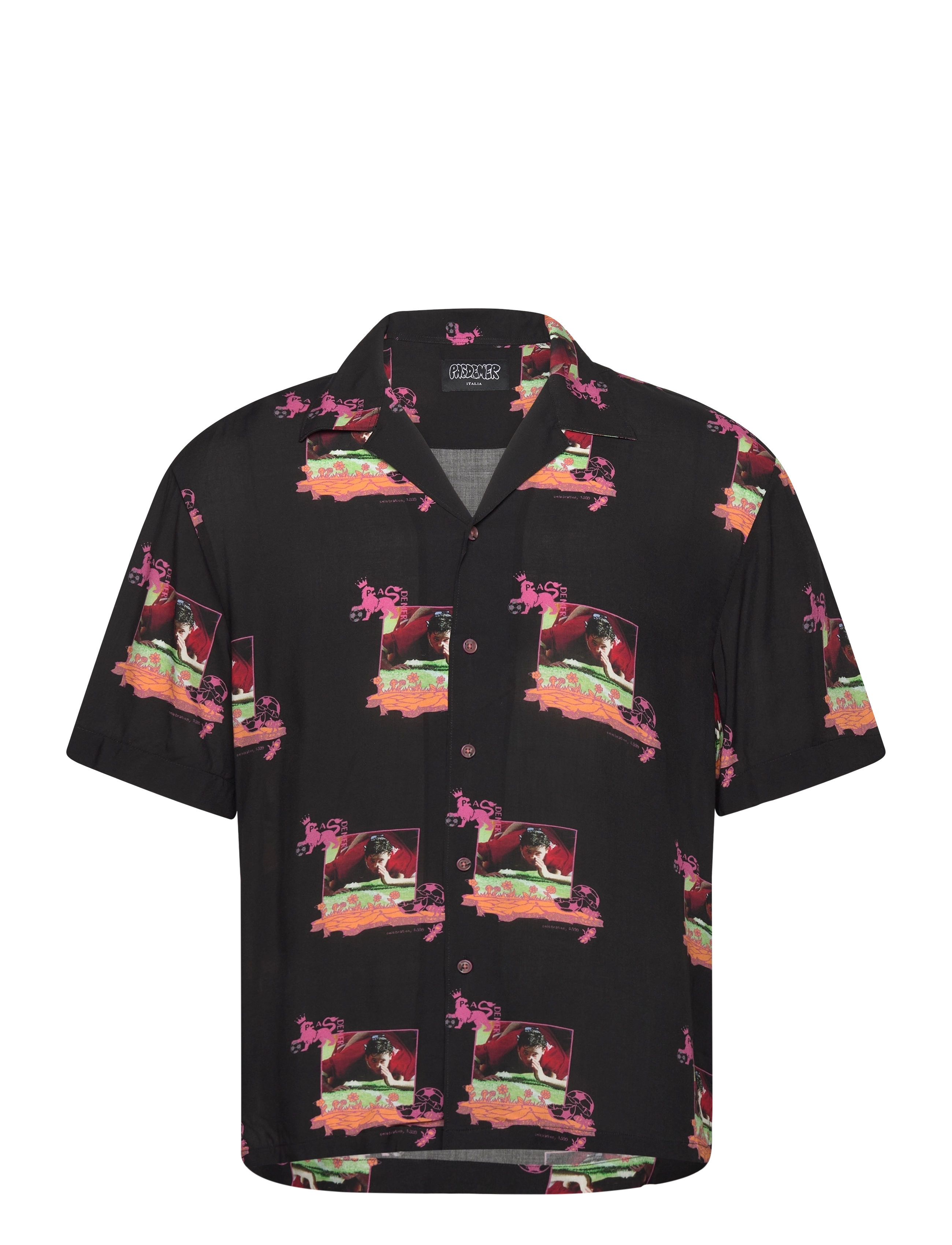 Pas De Mer ROBBIE FLOWER SHIRT - Vaatteet - OLD BLACK / black