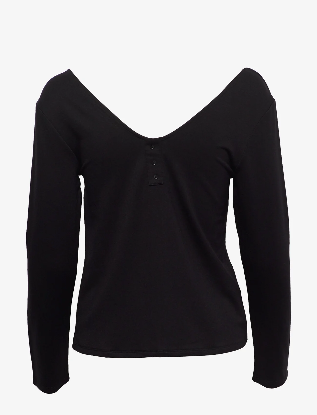 Passionata - Marta Long-sleeved T-shirt - laveste priser - black - 1