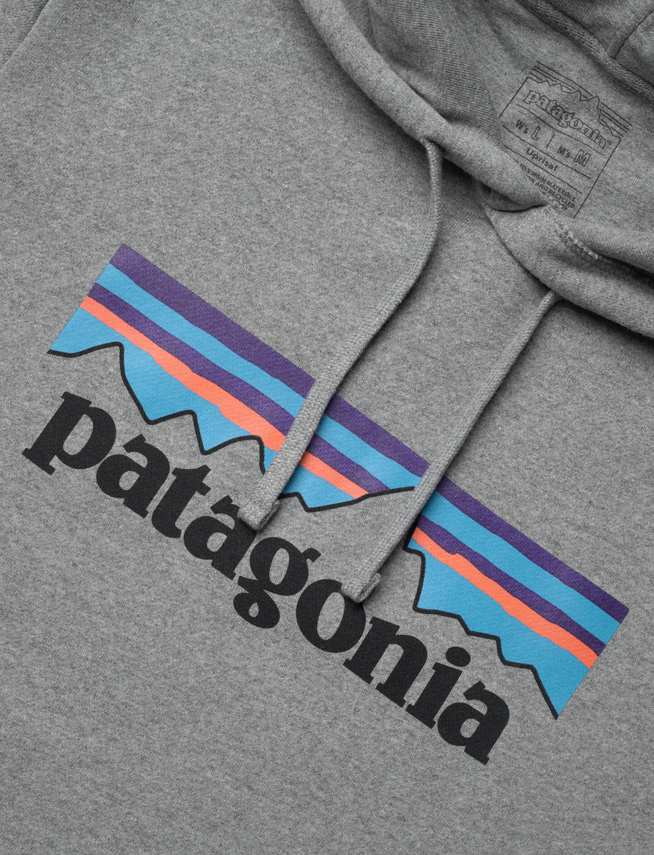 Patagonia - P-6 Logo Uprisal Hoody - toppar - gravel heather - 2