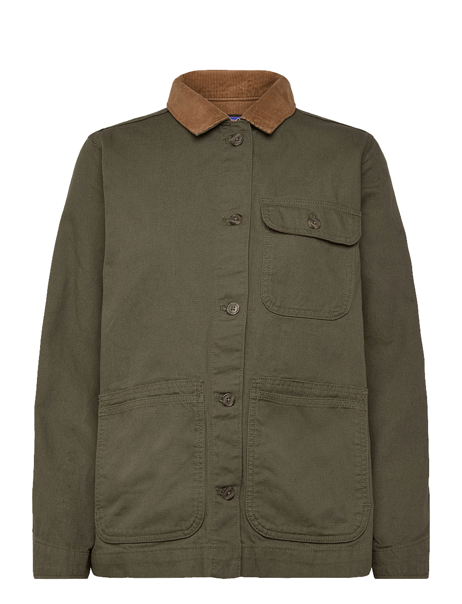 Patagonia - W's Point Reyes Canvas Coat - utility jackets - basin green - 1