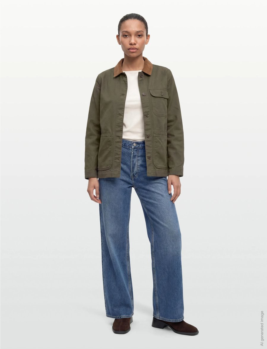 Patagonia - W's Point Reyes Canvas Coat - utility jackets - basin green - 0
