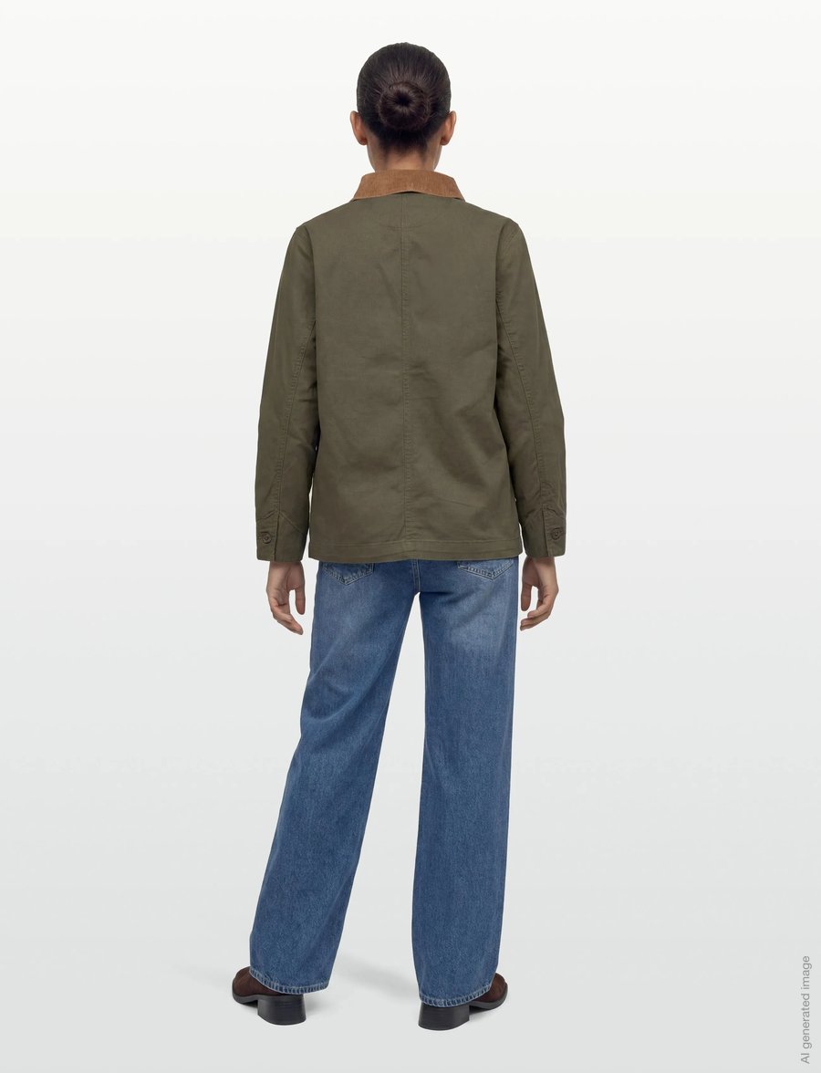 Patagonia - W's Point Reyes Canvas Coat - utility jackets - basin green - 4