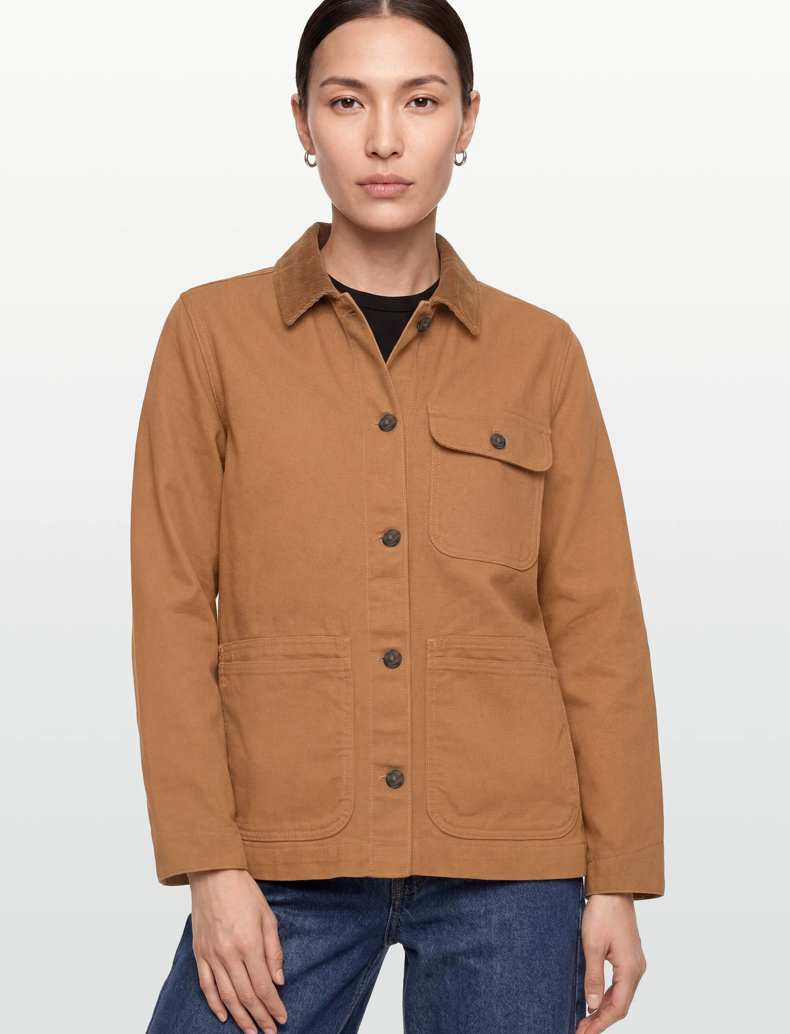 Patagonia - W's Point Reyes Canvas Coat - utility jakid - nest brown - 3