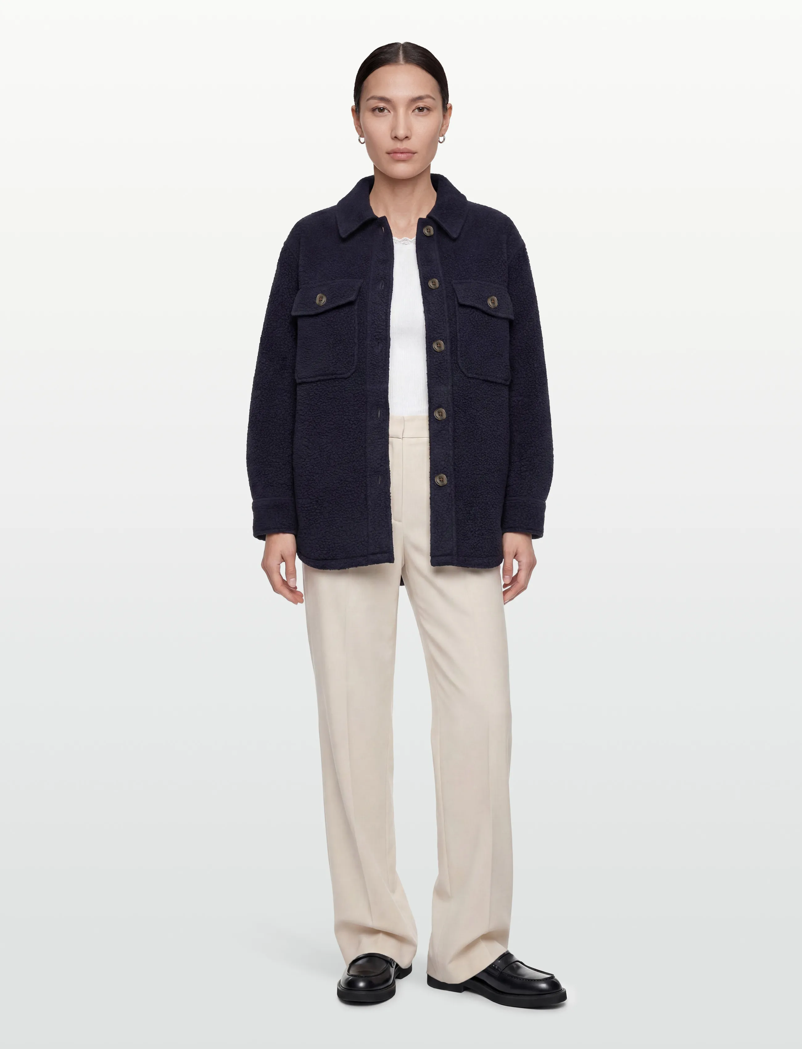 Patagonia W's Retro Pile Shacket, L, Jackets, Marineblau - Light-summer Jacket, Frauen