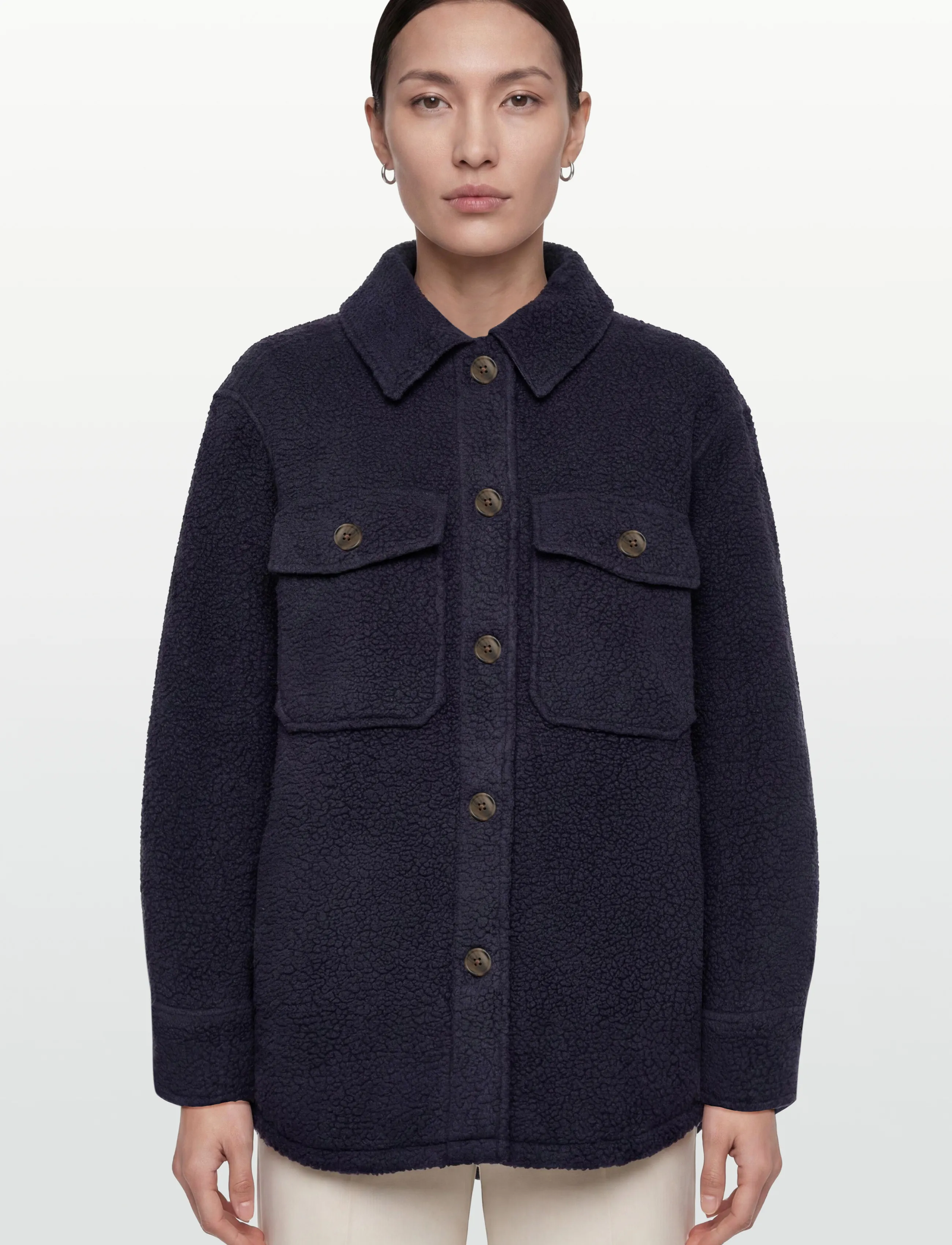 Patagonia - W's Retro Pile Shacket - kevadjoped - sunken blue - 3
