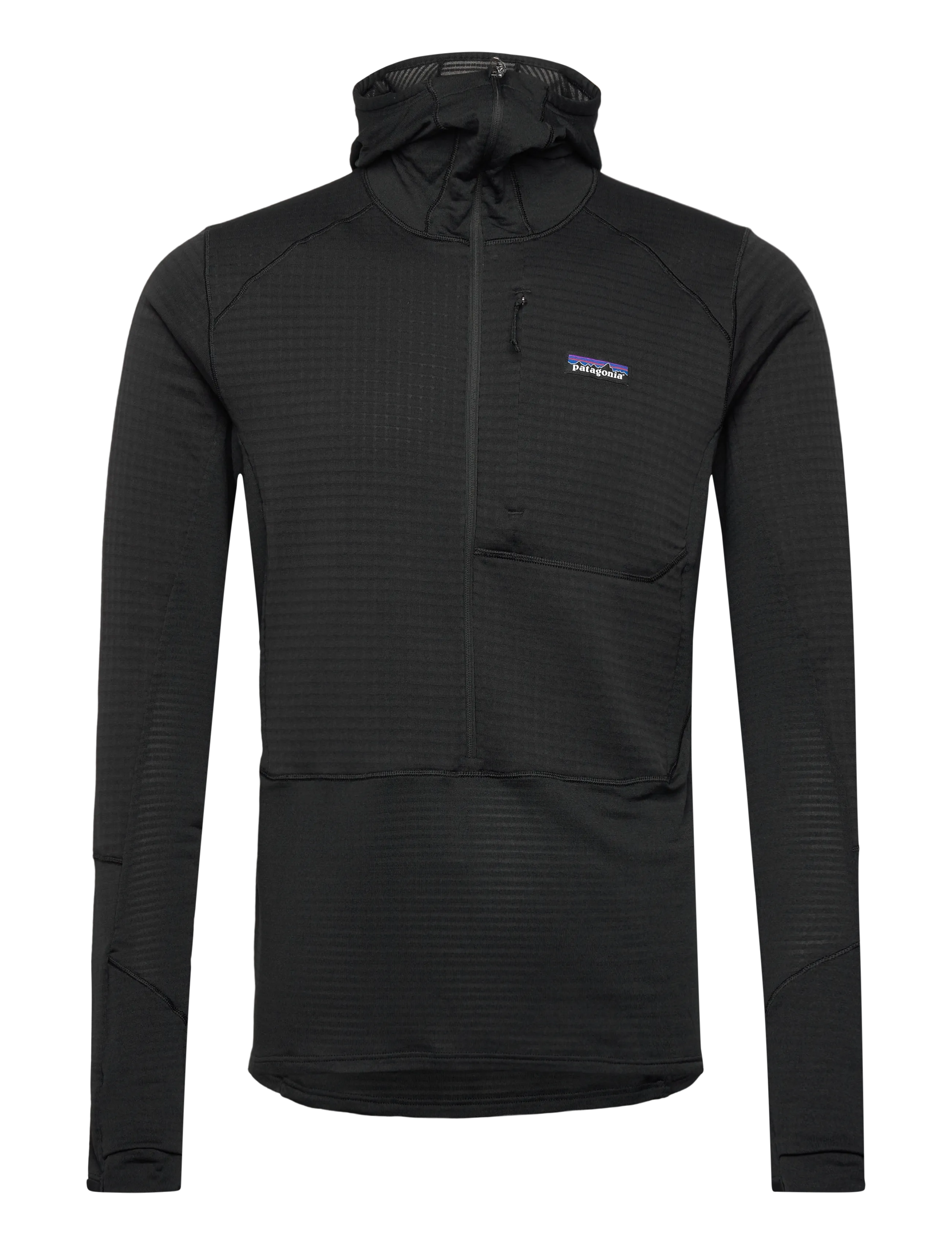 Patagonia M's R1 P/O Hoody - Clothing - BLACK / black