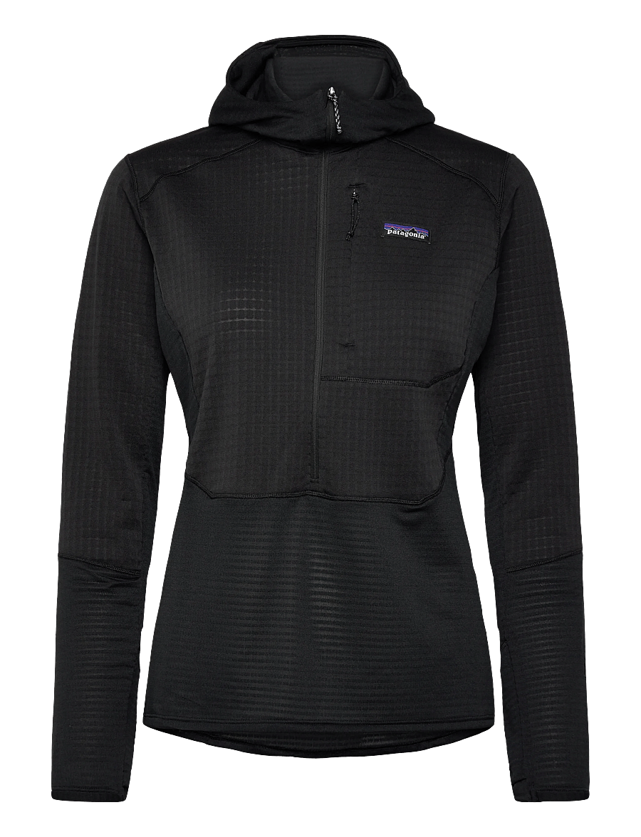 Patagonia - W's R1 P/O Hoody - overshirts - black - 1