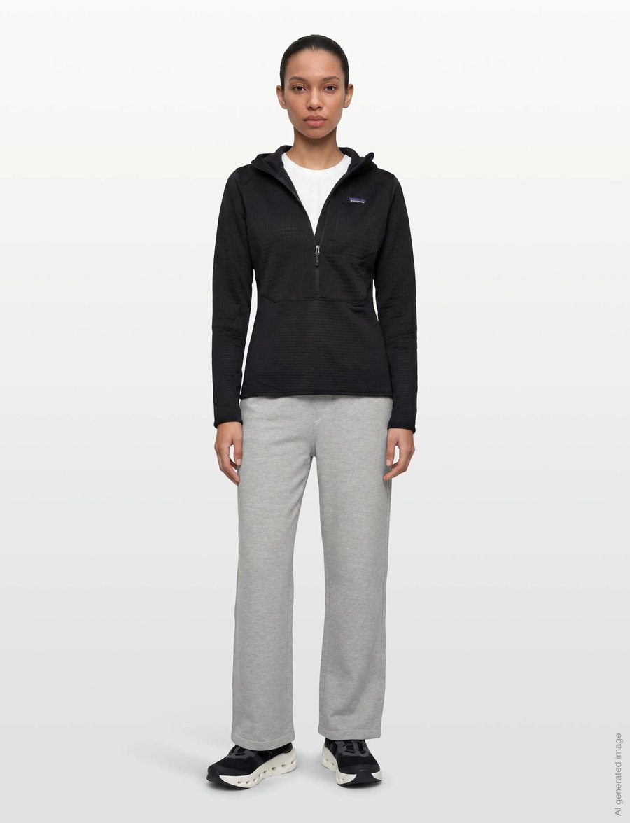 Patagonia - W's R1 P/O Hoody - overshirts - black - 0