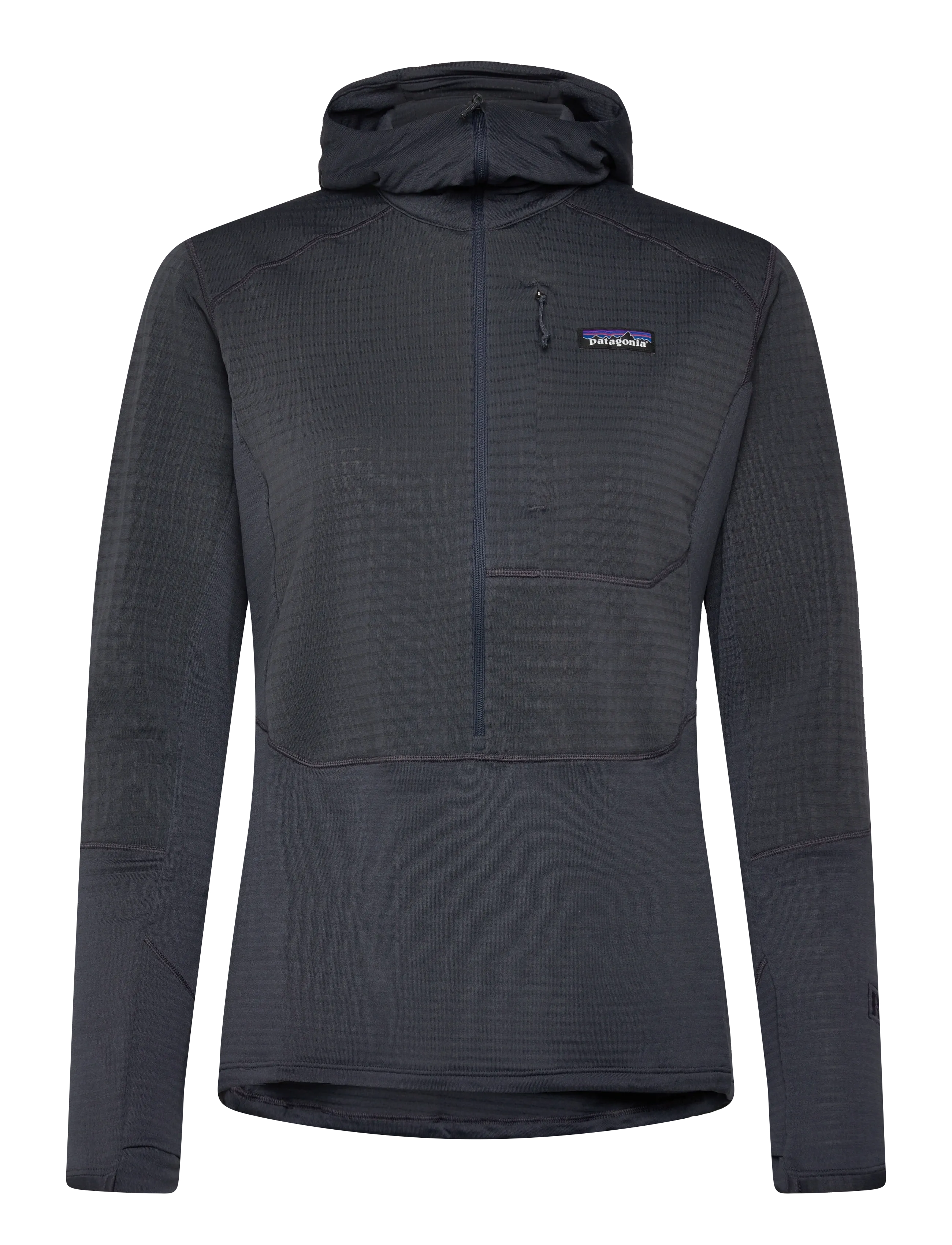 Patagonia W's R1 P/O Hoody - Kapuutsiga dressipluusid - SMOLDER BLUE / navy