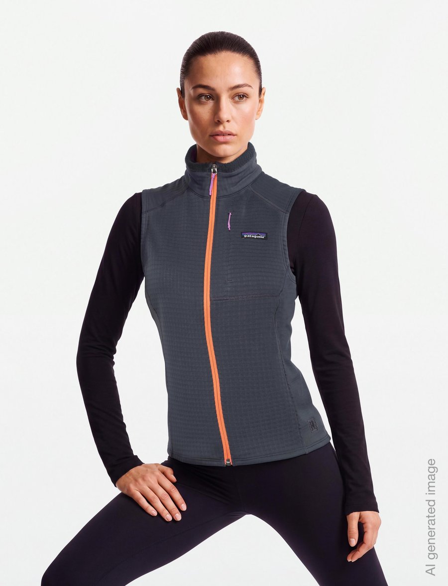 Patagonia - W's R1 Vest - outdoor - smolder blue - 3
